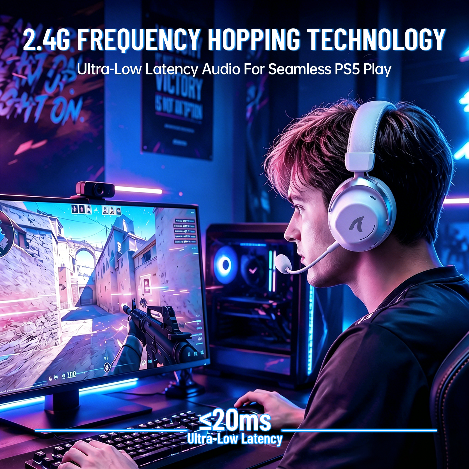 Casque de jeu sans fil ATTACK SHARK L50 PRO à trois modes