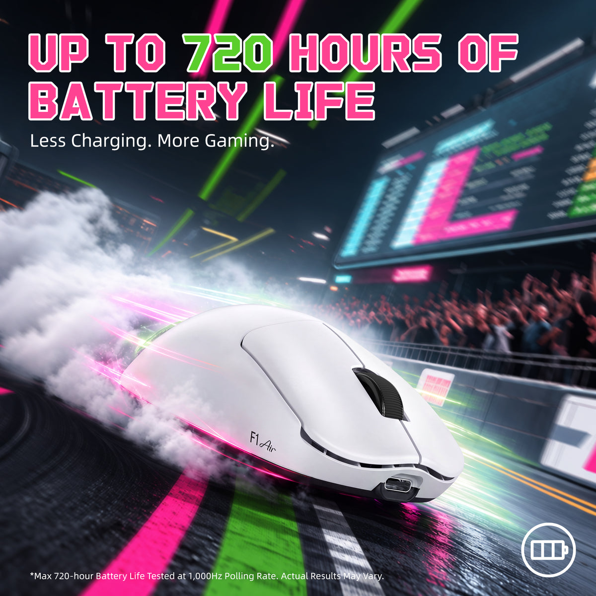 Souris gaming sans fil ATTACK SHARK F1 AIR 39g avec capteur PAW3955MAX et câble C06 Ultra