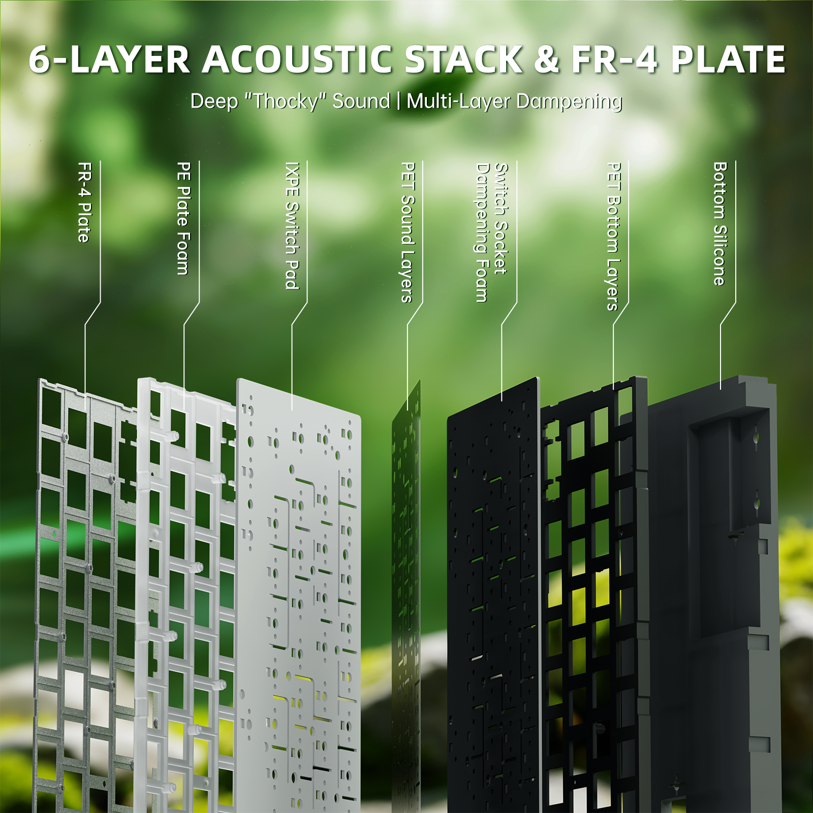 Clavier ATTACK SHARK R68 HE en fibre de carbone avec interrupteurs magnétiques à déclenchement rapide