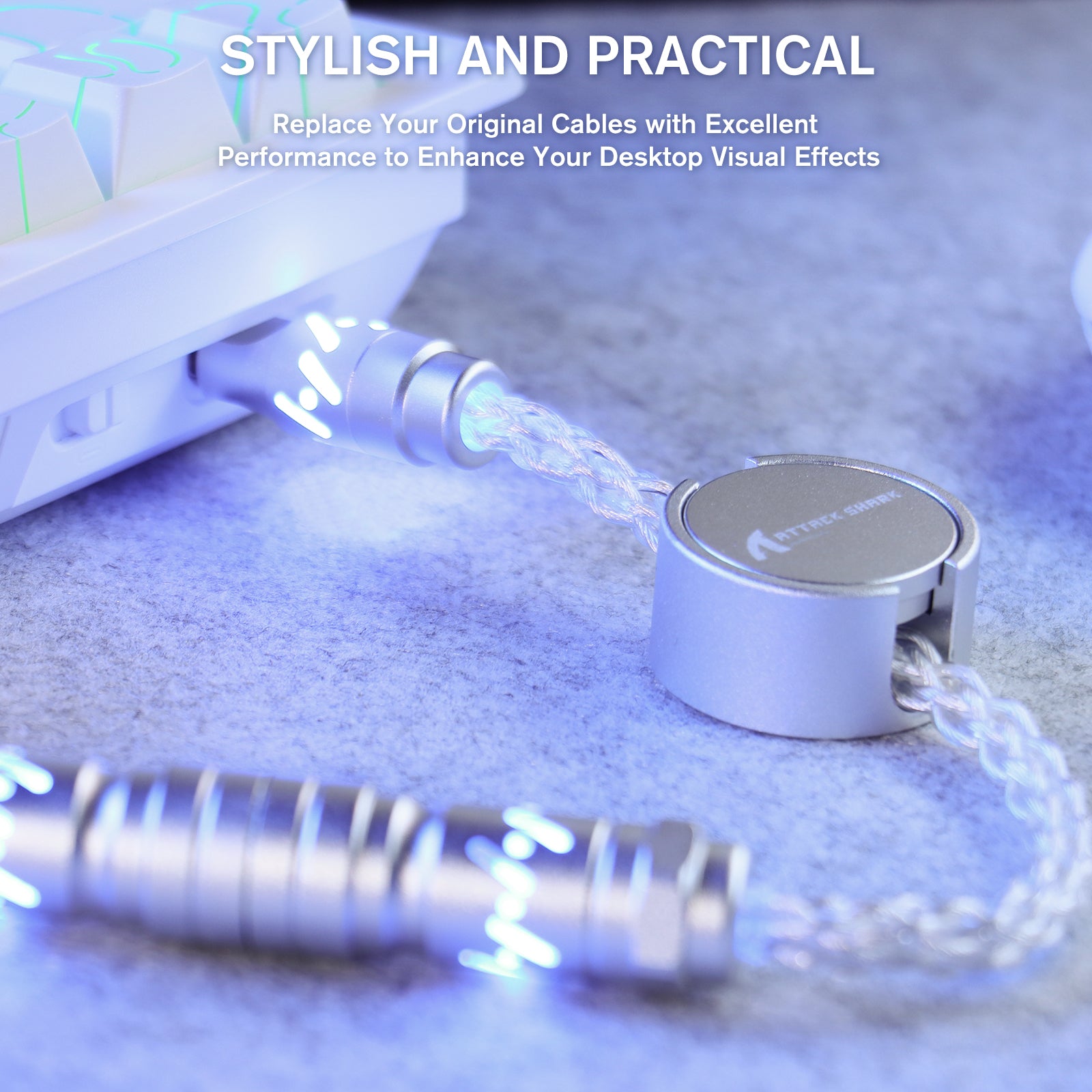 ATTACK SHARK C07 Câble aviator personnalisé pour clavier magnétique 8KHz