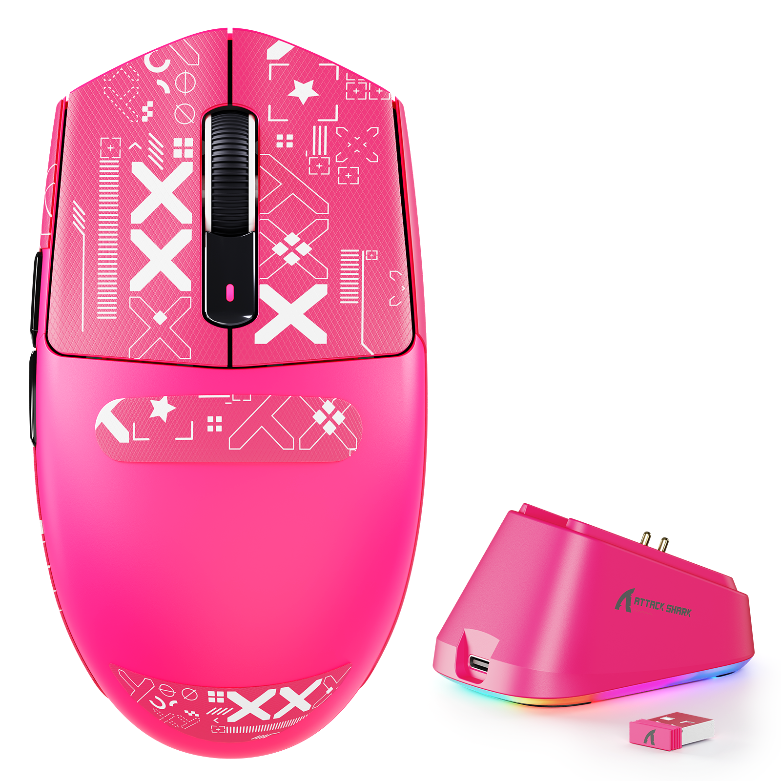 Souris gaming sans fil tri-mode ATTACK SHARK G3PRO avec station de charge 25000 DPI Ultra légère