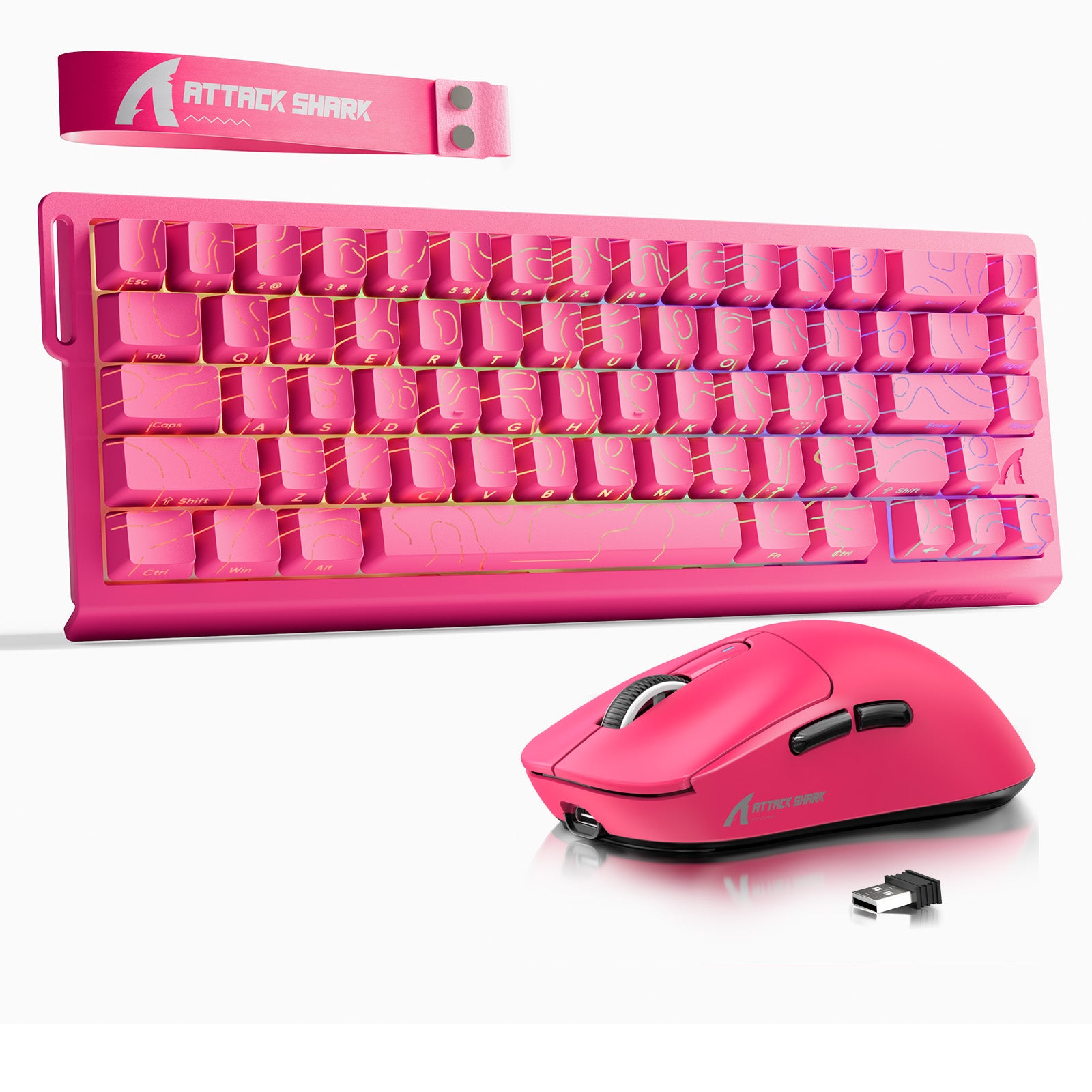 Pack Clavier Rapid Trigger ATTACK SHARK X68HE + Souris Gaming Sans Fil X3