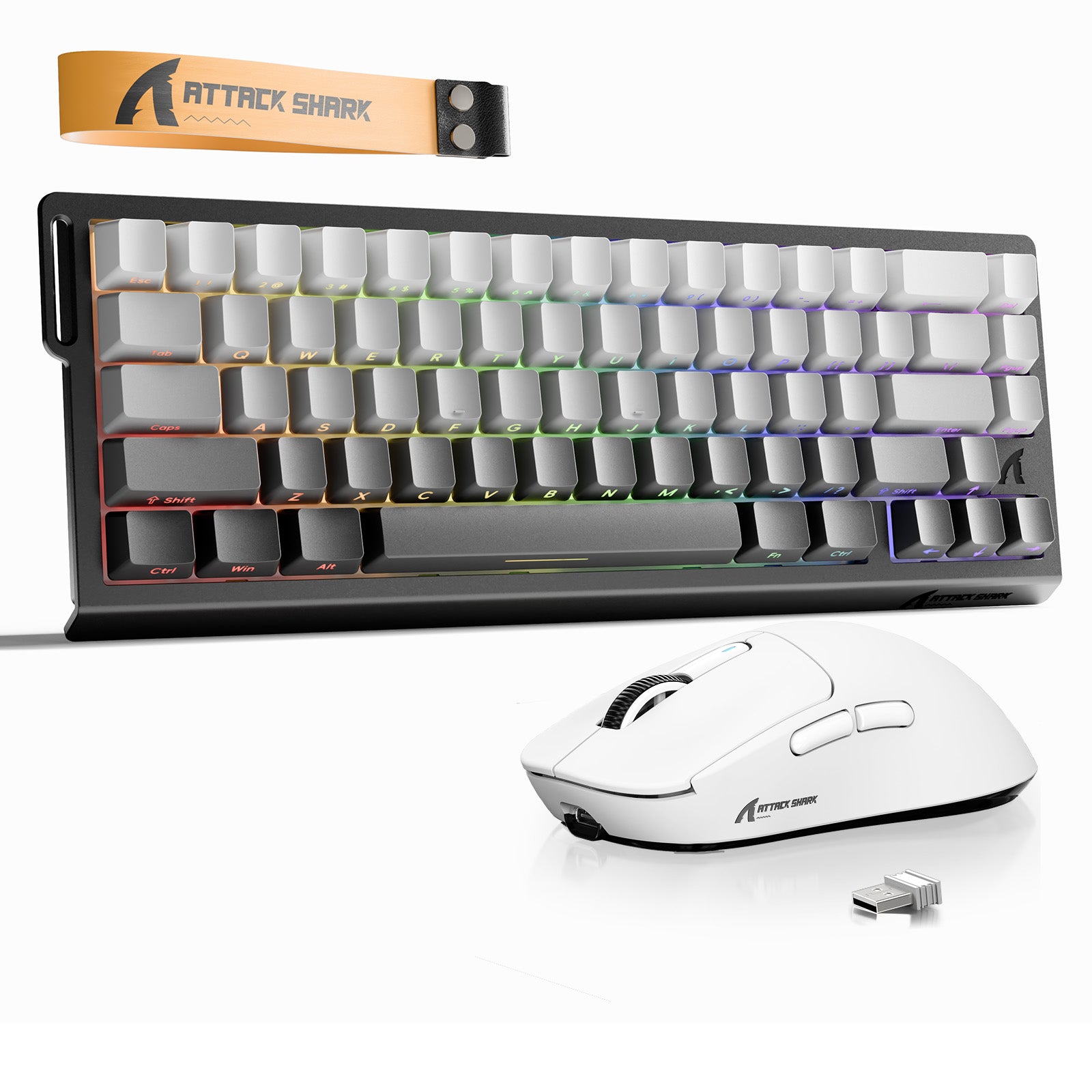 Pack Clavier Rapid Trigger ATTACK SHARK X68HE + Souris Gaming Sans Fil X3
