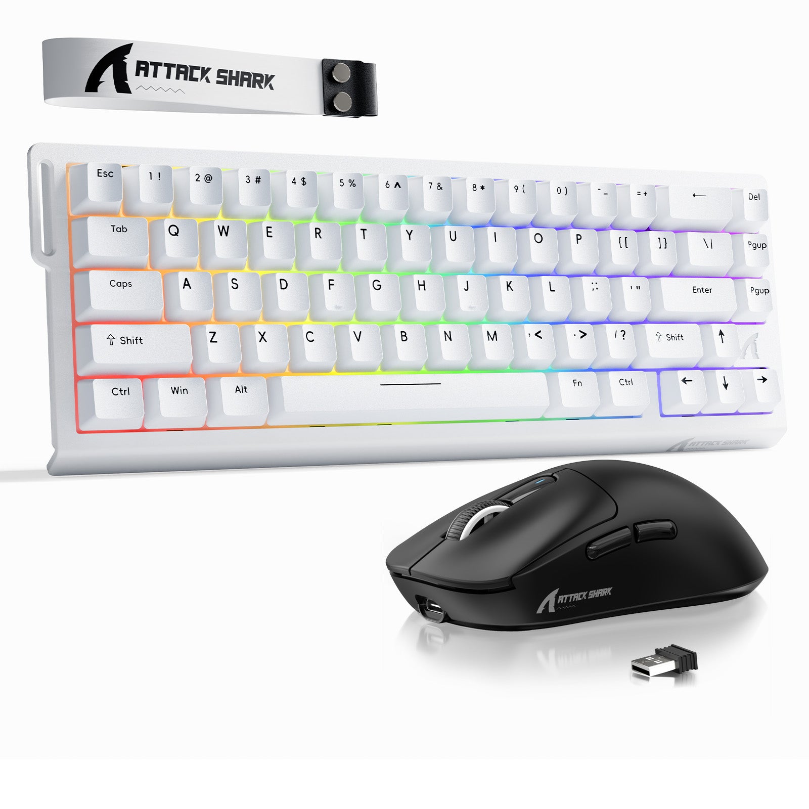 Pack Clavier Rapid Trigger ATTACK SHARK X68HE + Souris Gaming Sans Fil X3
