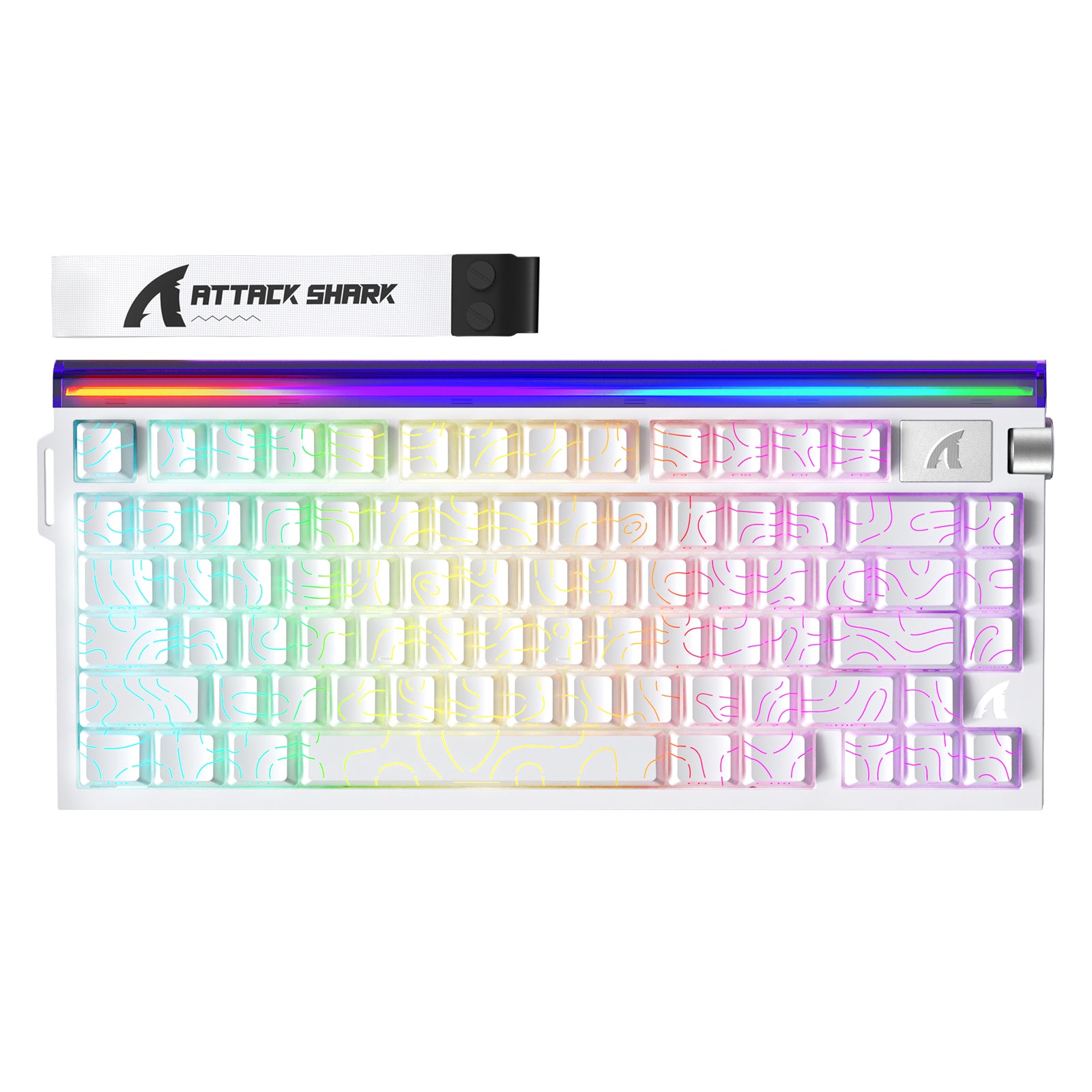 Clavier à déclenchement rapide ATTACK SHARK R85 HE avec interrupteur magnétique et Lightbox personnalisée
