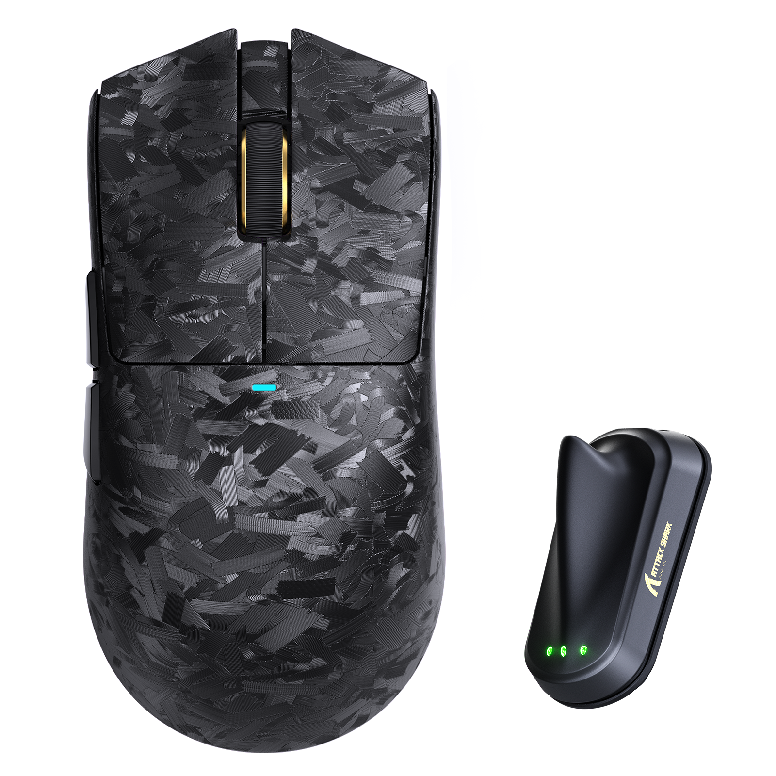 attack shark x11ultra ブラック Souris sans fil en fibre de carbone 59g PAW3950MAX | 8000Hz