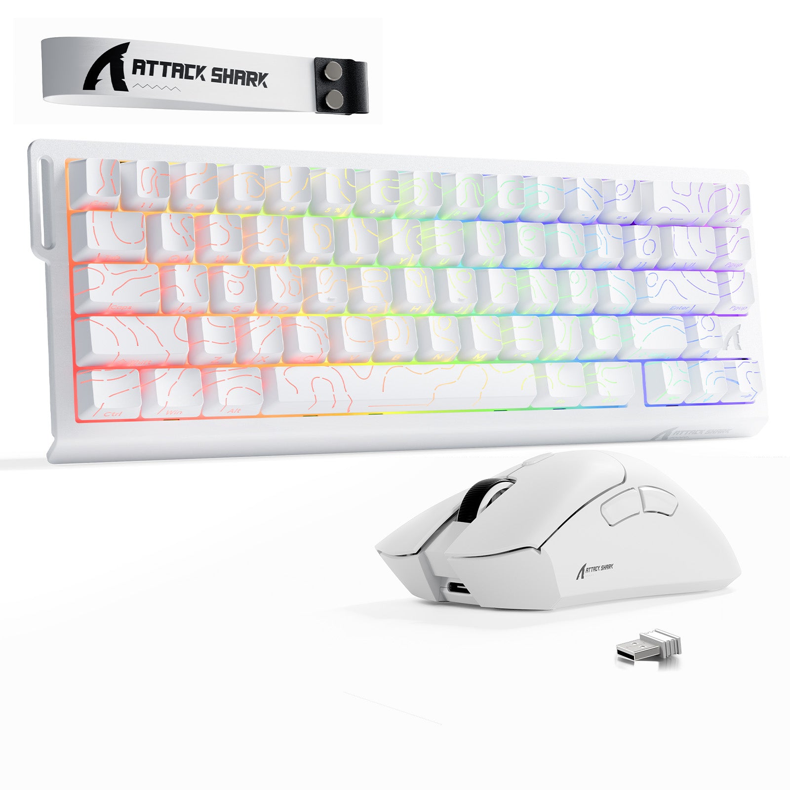 Pack Clavier Rapid Trigger ATTACK SHARK X68HE + Souris Gaming Sans Fil R1