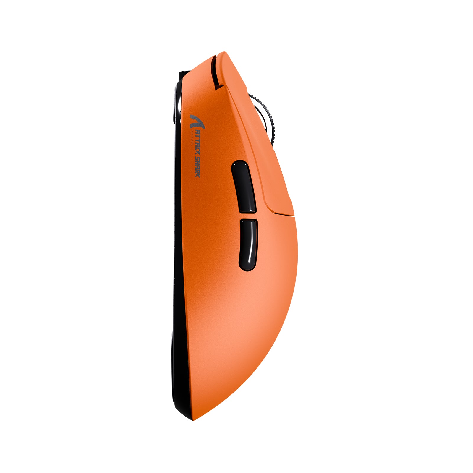 ATTACK SHARK X3 Wireless Gaming Mouse in orange, side view, ergonomic design