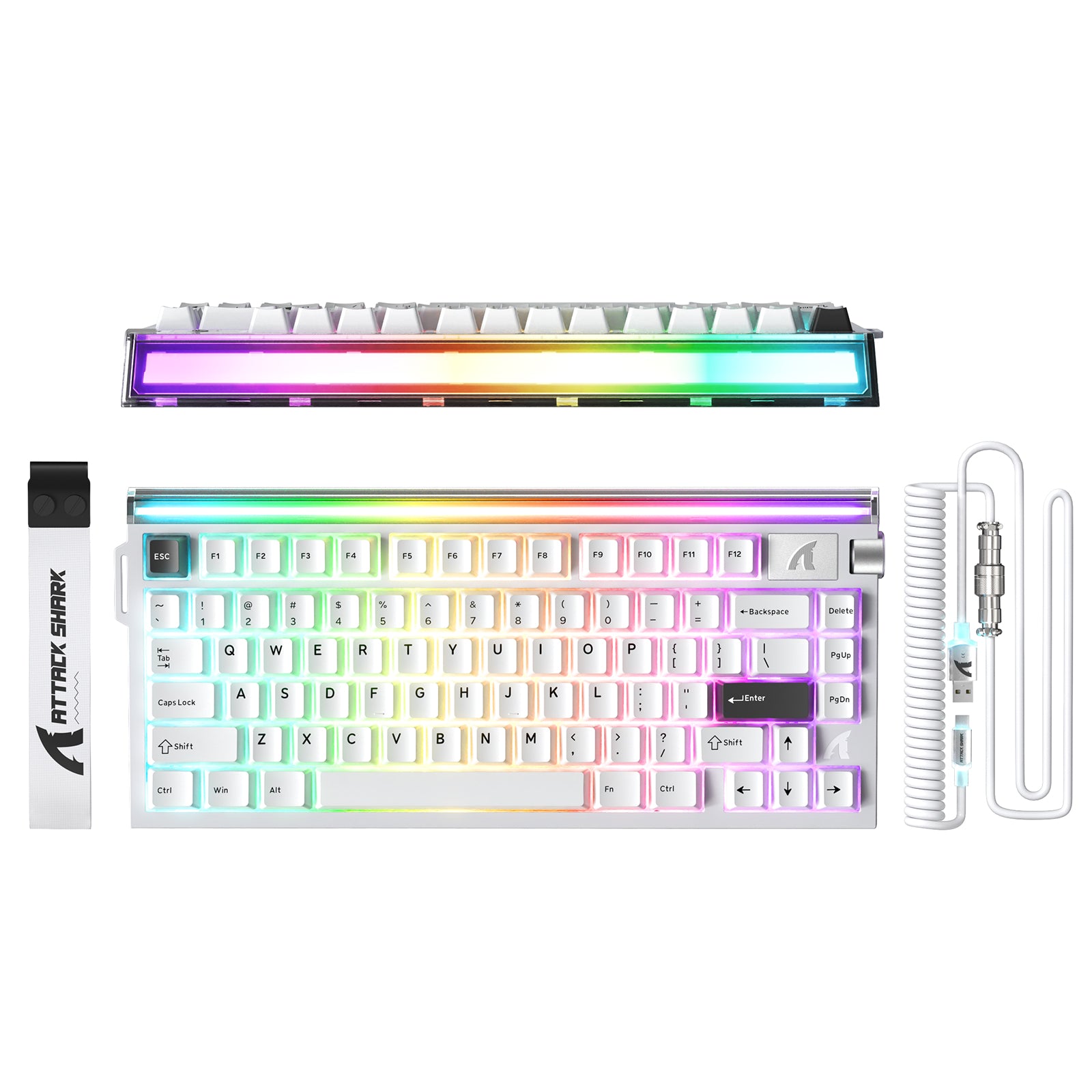 Clavier à déclenchement rapide ATTACK SHARK R85 HE avec câble LED C01ULTRA