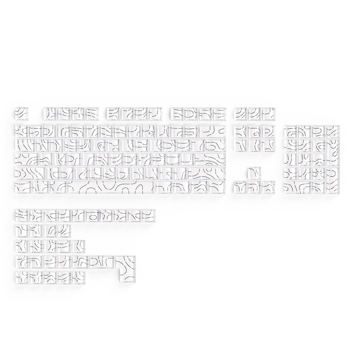 ATTACK SHARK SK06, 135 touches, touches translucides, ANSI/ISO