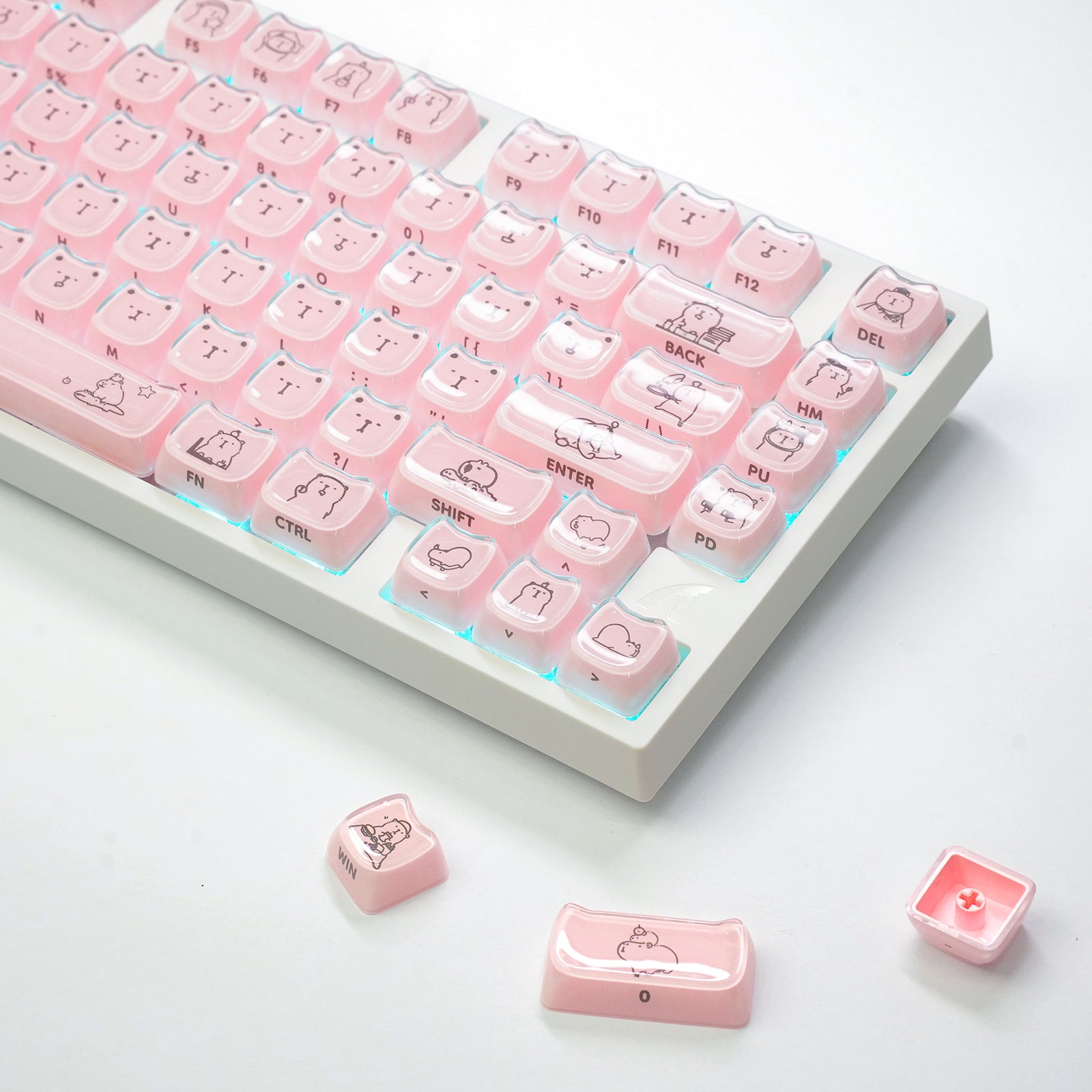 ATTACK SHARK SK05, 118/119 touches, touches en PBT, profil MOA, ANSI