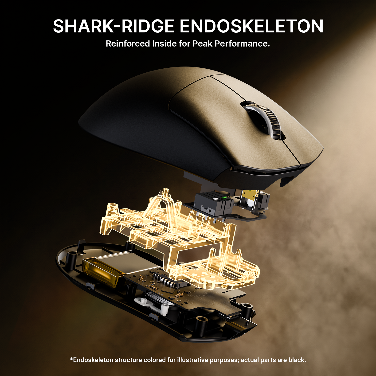 Souris de jeu ergonomique sans fil ultra-légère ATTACK SHARK V8