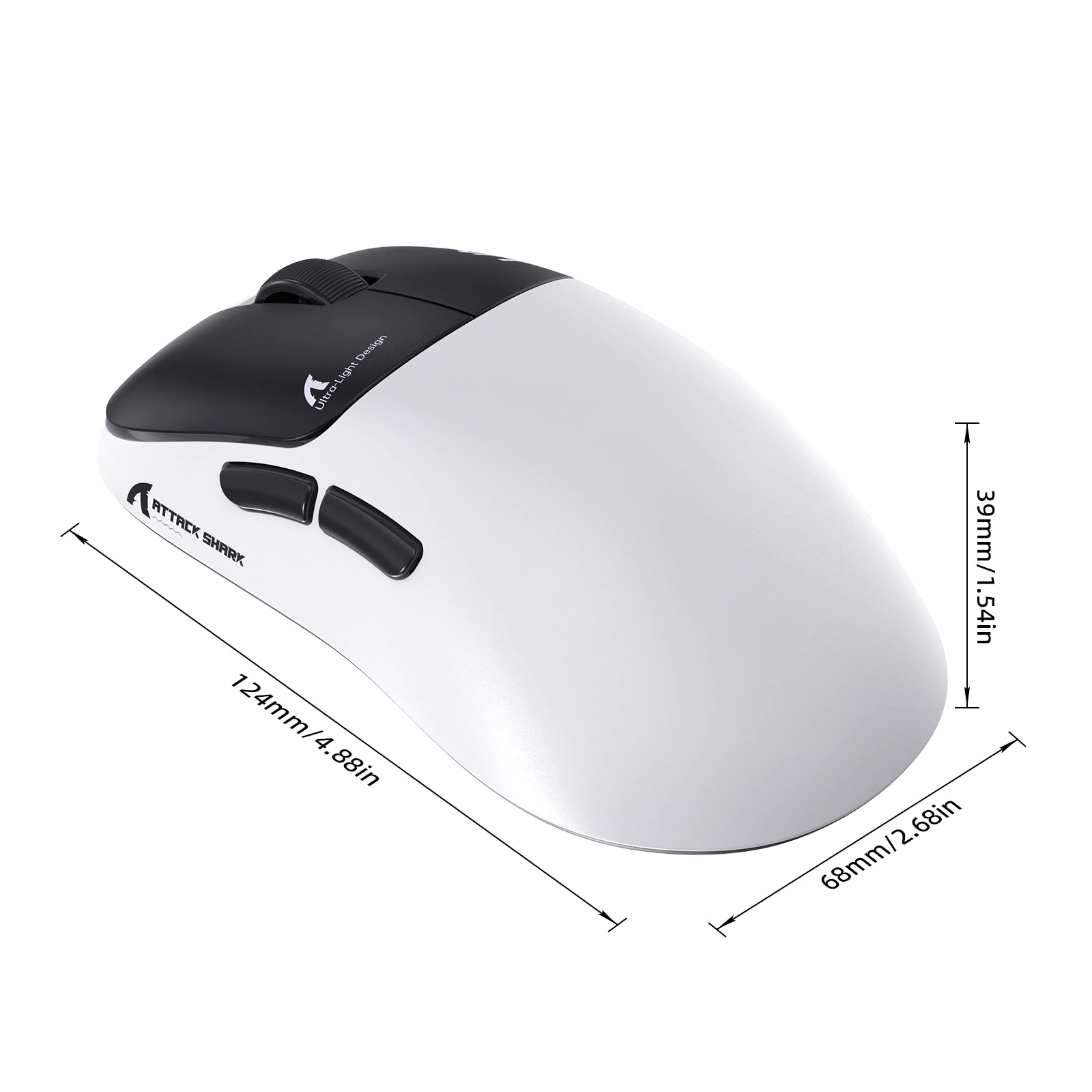 Souris gaming sans fil ergonomique ATTACK SHARK V2 AIR PAW3955MAX