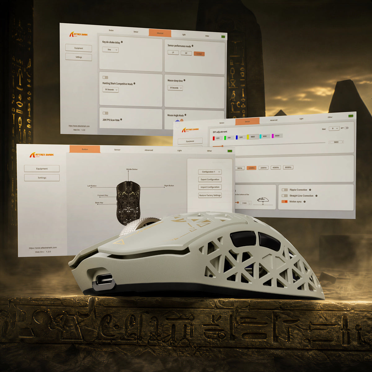 ATTACK SHARK R5 TURBO driver software for DPI adjustment, key remapping and lighting