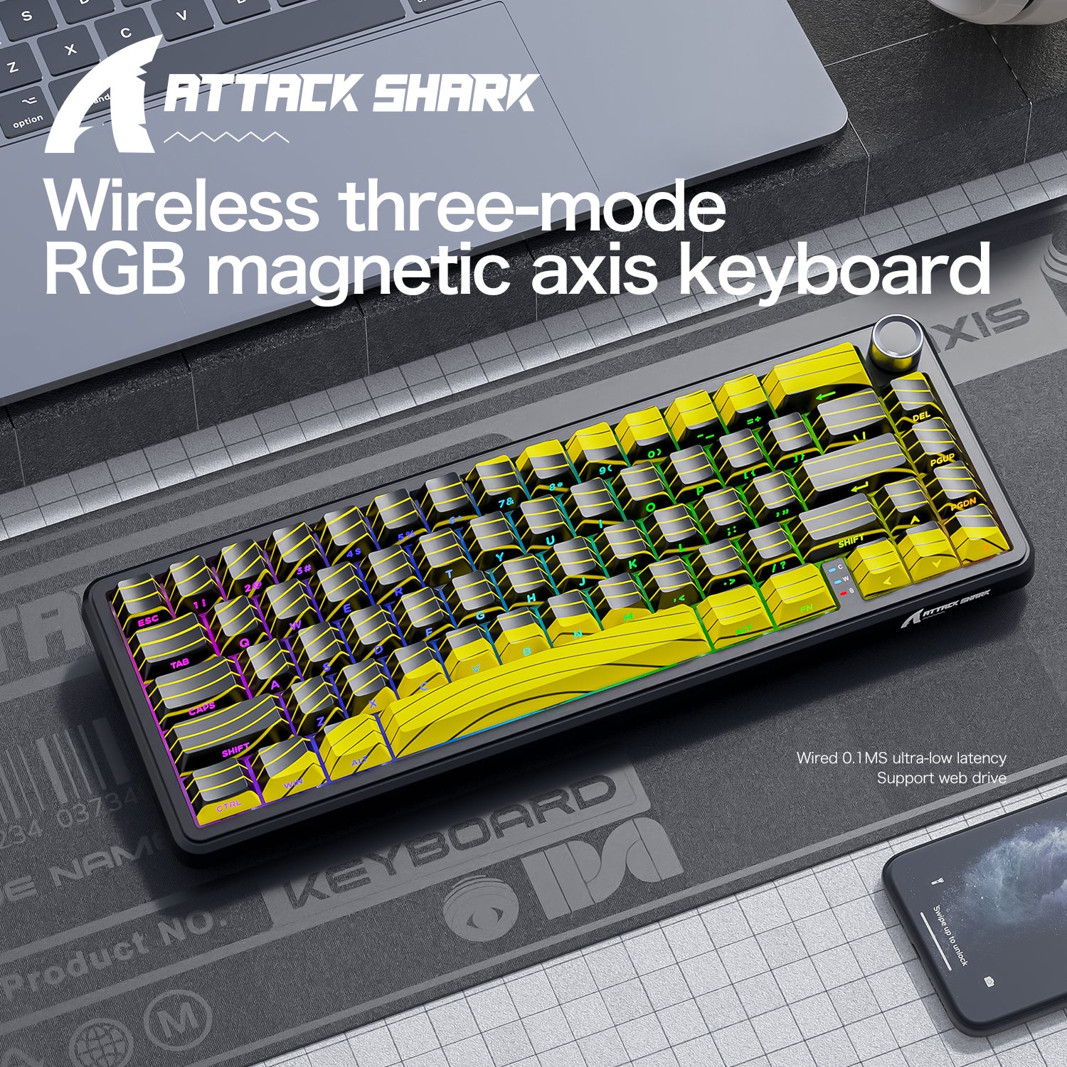 ATTACK SHARK X65PRO HE: Wireless three-mode RGB keyboard