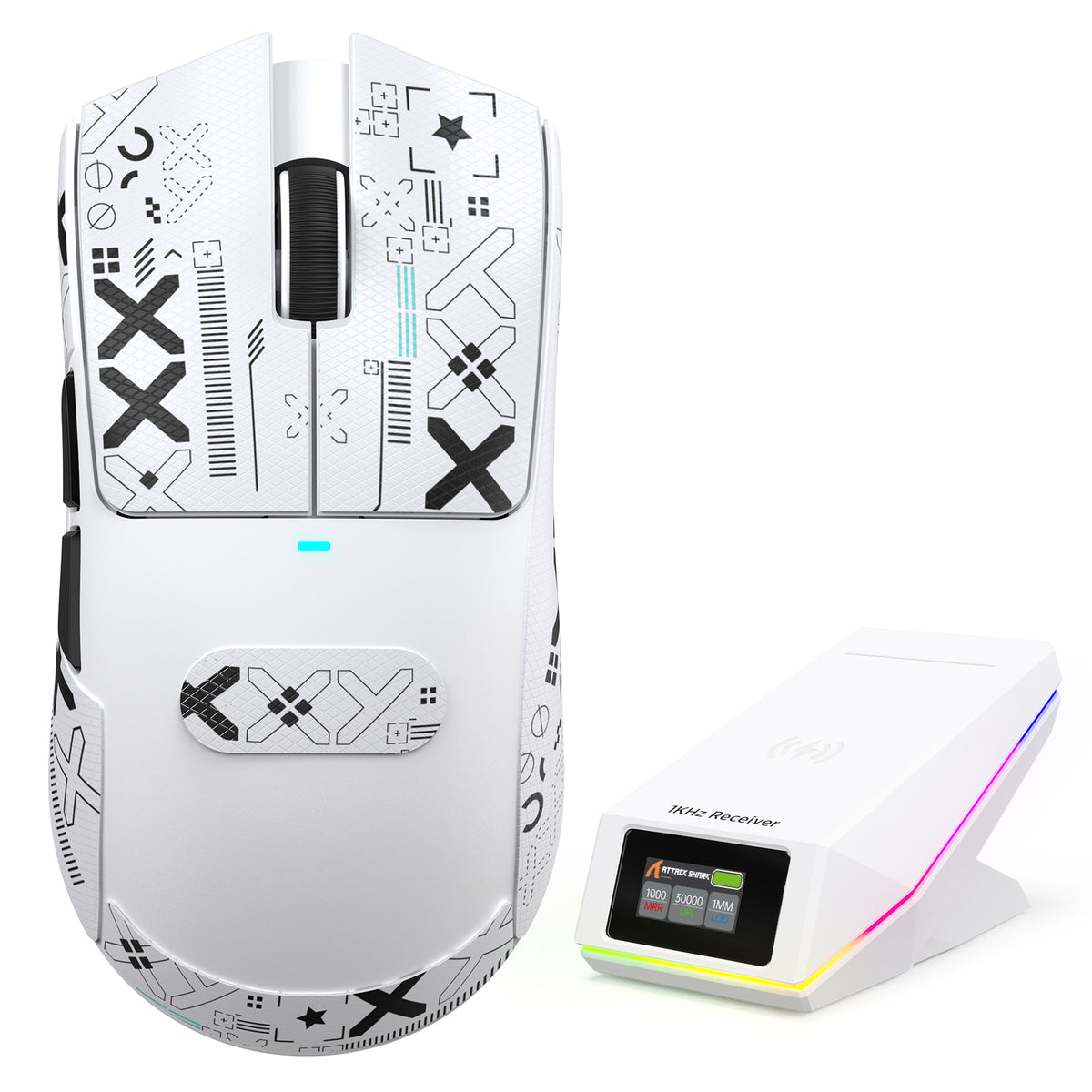 Souris de jeu sans fil ATTACK SHARK X11 PRO V2 avec station de charge et écran TFT