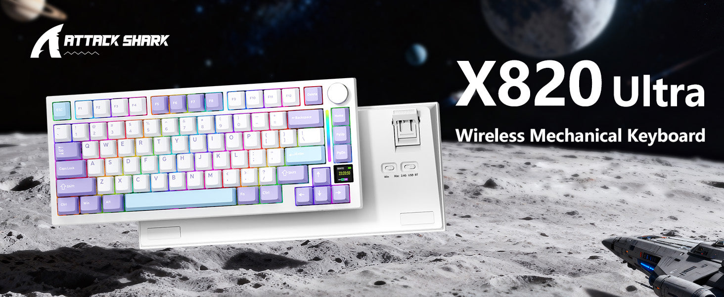 Clavier mécanique à joint tri-mode ATTACK SHARK X820Ultra