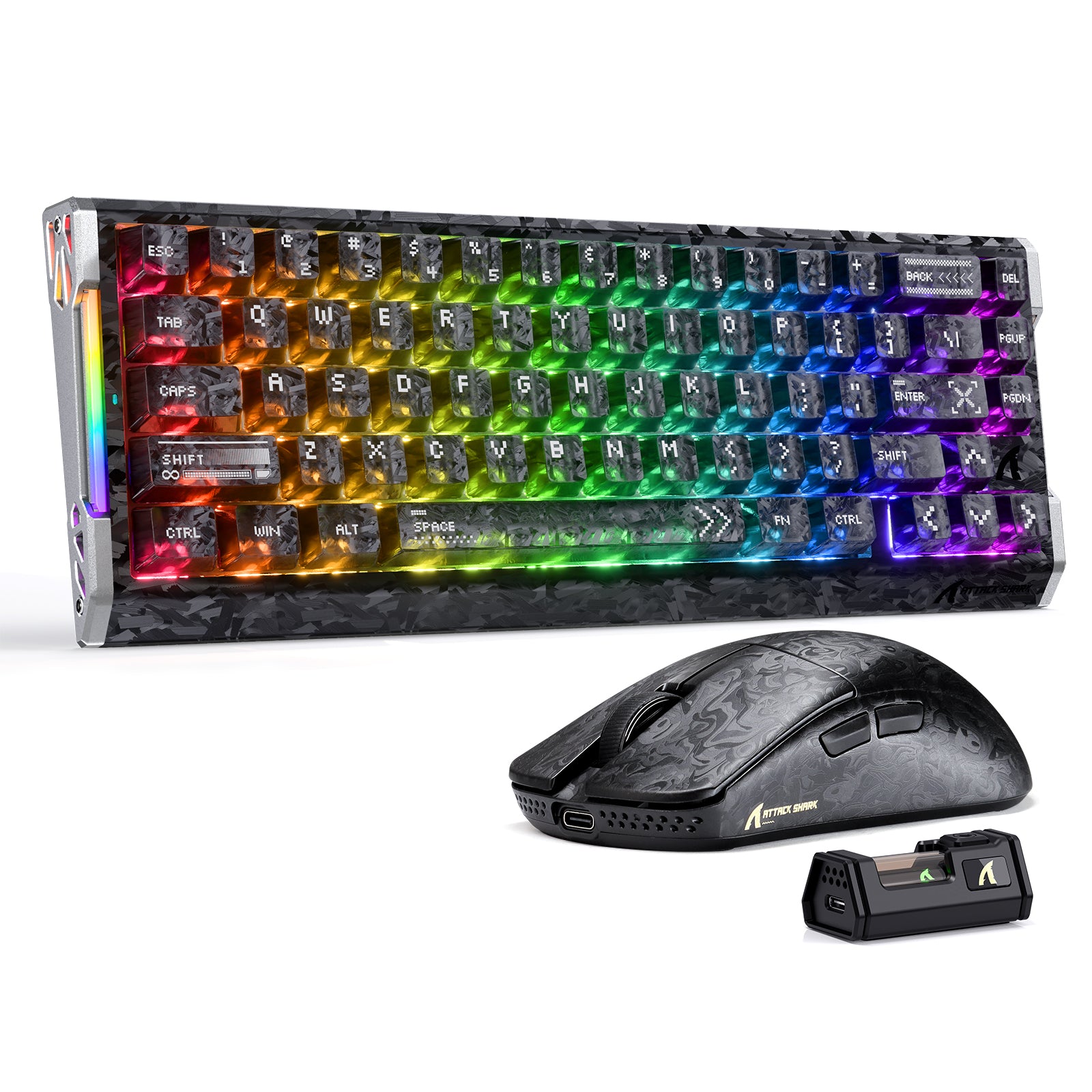 Pack gaming en fibre de carbone ATTACK SHARK R68 HE & R11 ULTRA