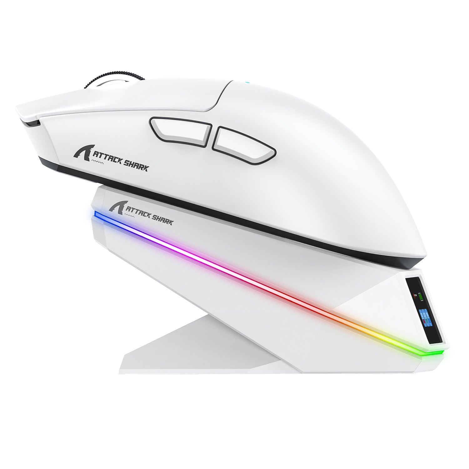 Souris de jeu sans fil ATTACK SHARK X11 PRO V2 avec écran TFT, station de charge et câble enroulé C06