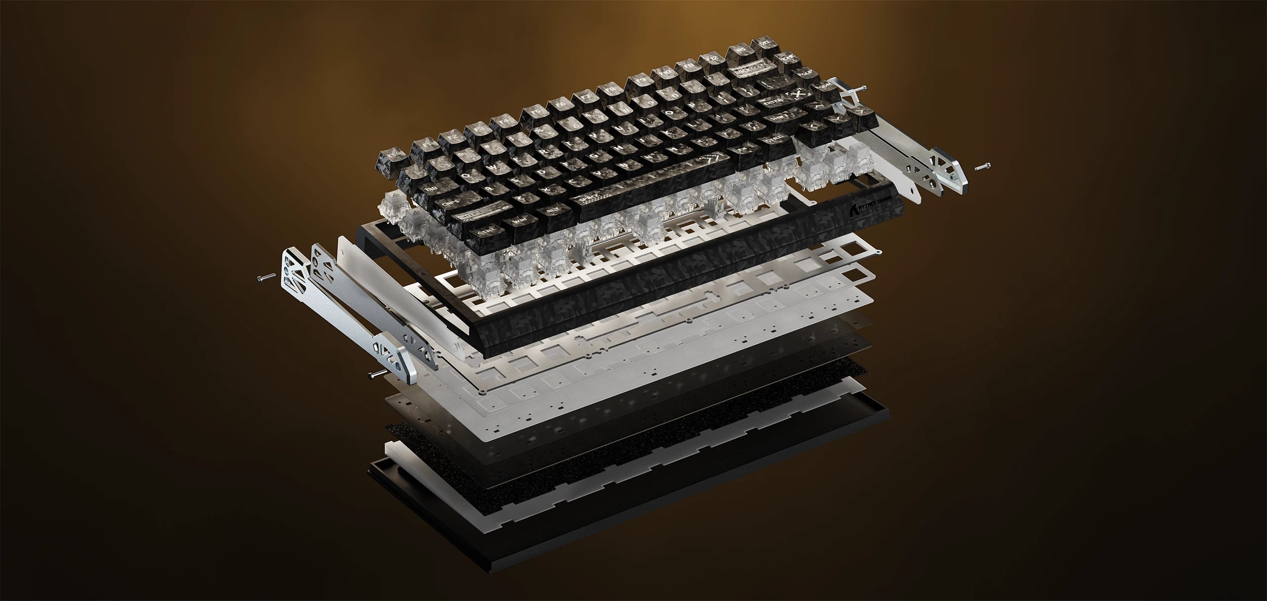 Structure interne du clavier et couches des composants