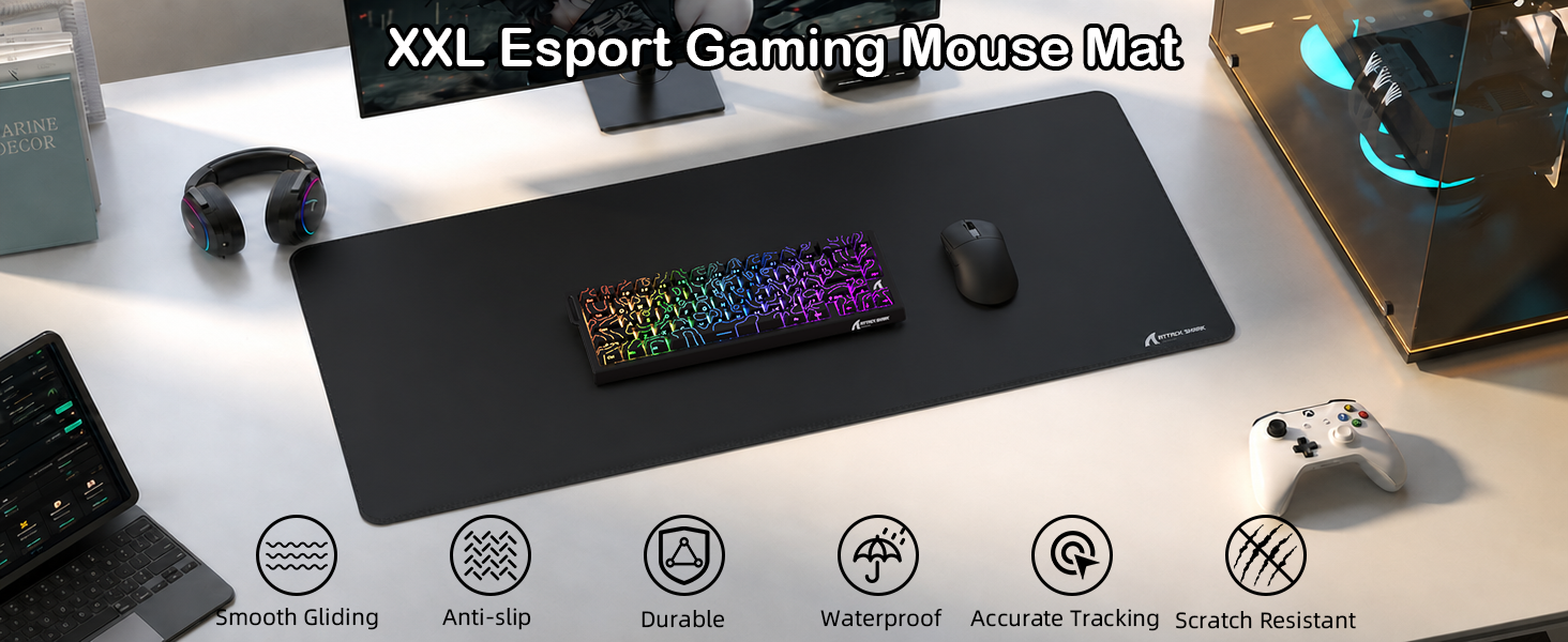 Tapis de Souris Gaming eSport ATTACK SHARK CM02PRO (900x400x4 MM)
