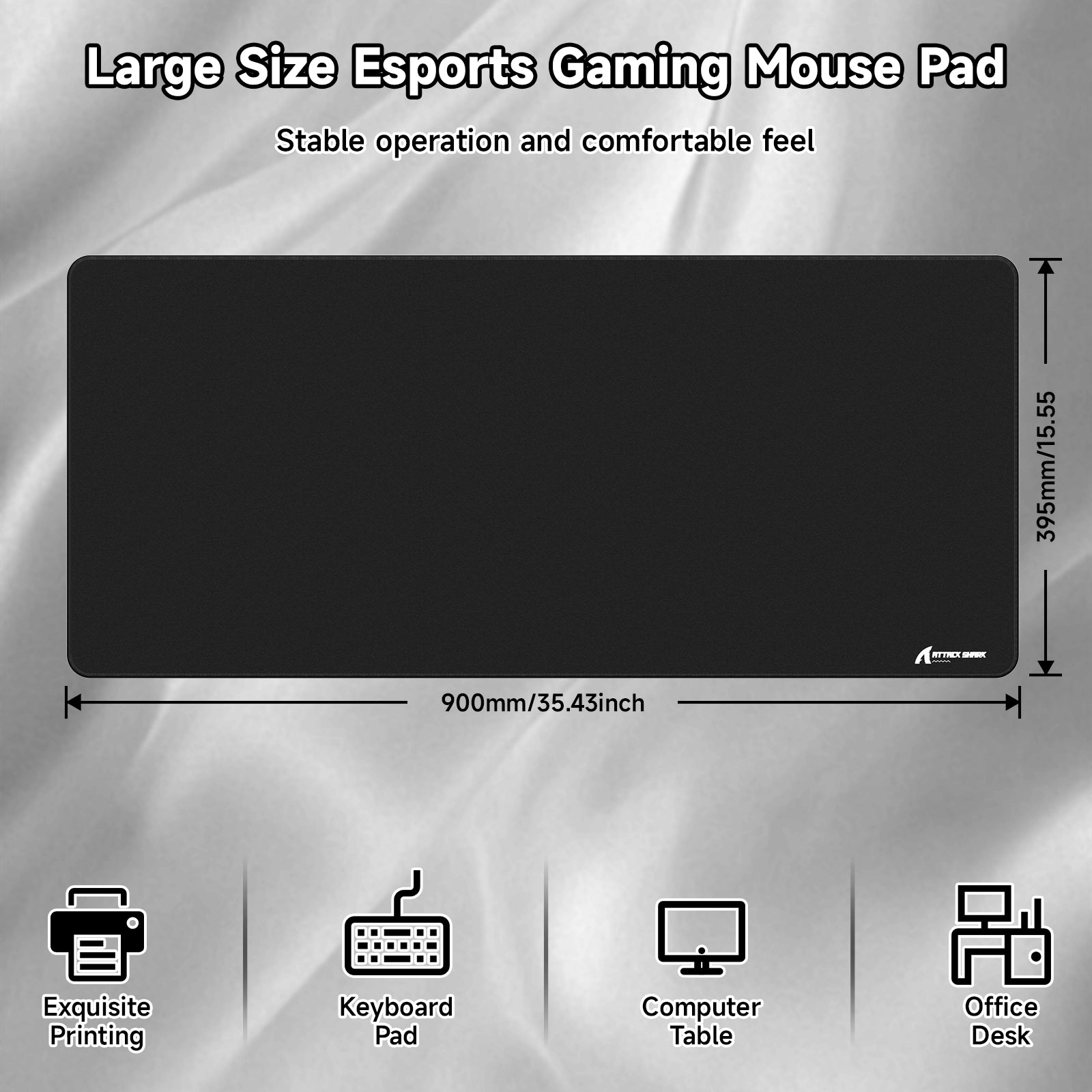 Tapis de Souris Gaming eSport ATTACK SHARK CM02PRO (900x400x4 MM)