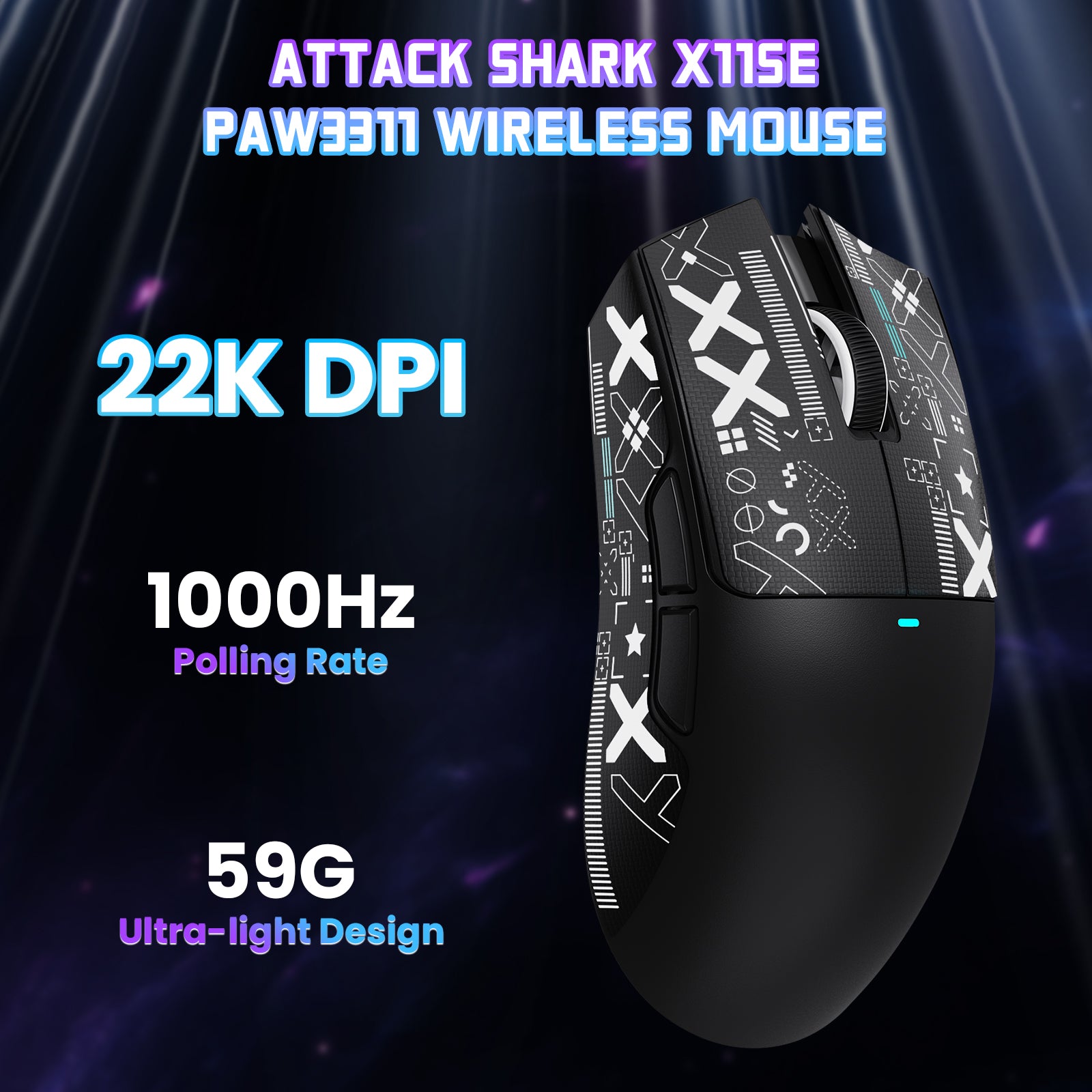 Souris de jeu sans fil ATTACK SHARK X11SE