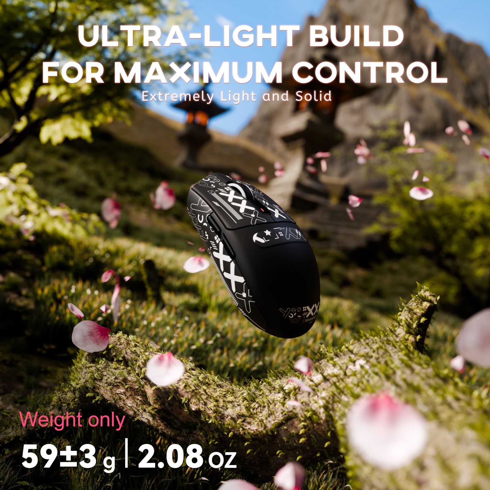 Souris de jeu sans fil tri-mode ATTACK SHARK G3 25 000 DPI ultra légère