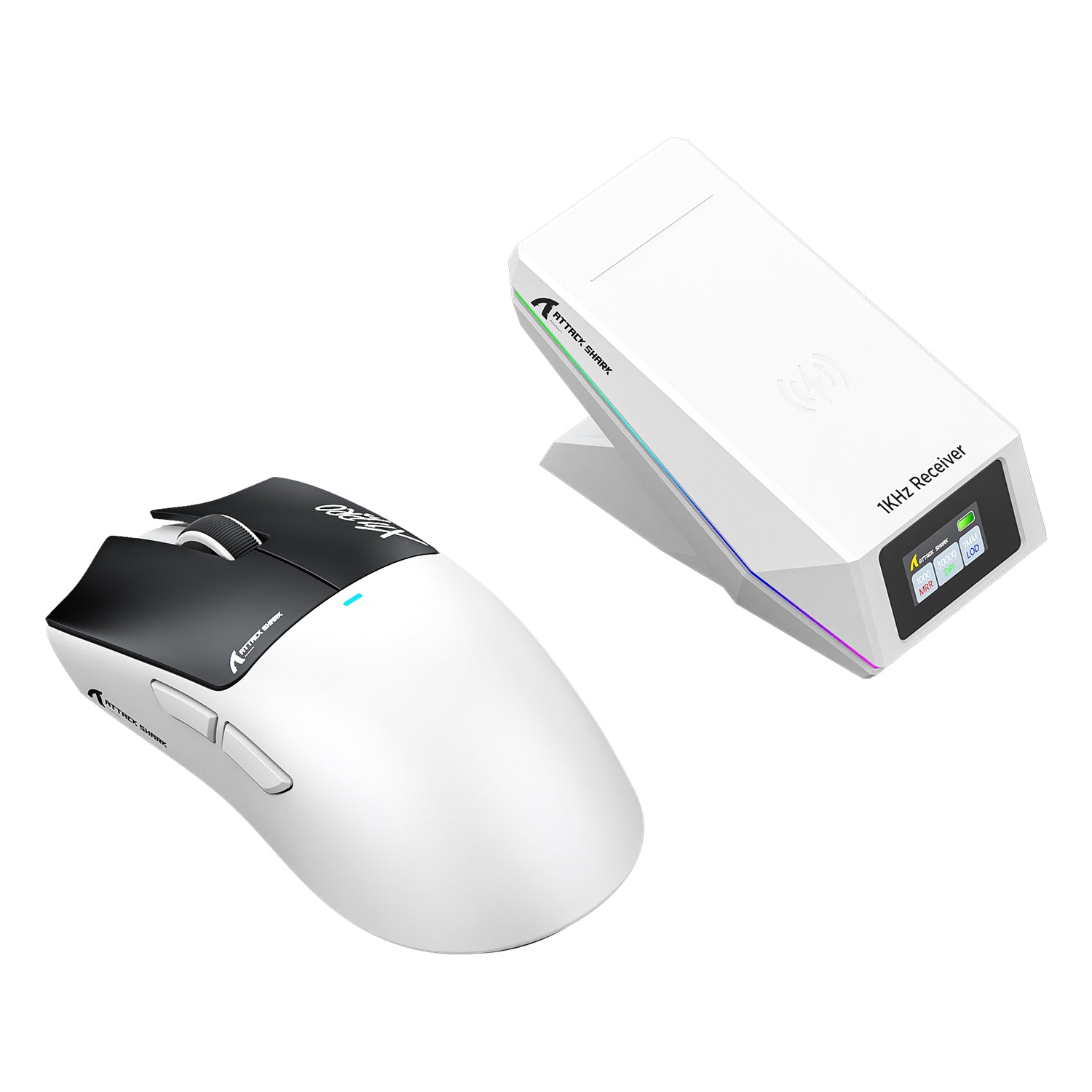 Souris de jeu sans fil ATTACK SHARK X11 PRO V2 avec écran TFT, station de charge et câble enroulé C06