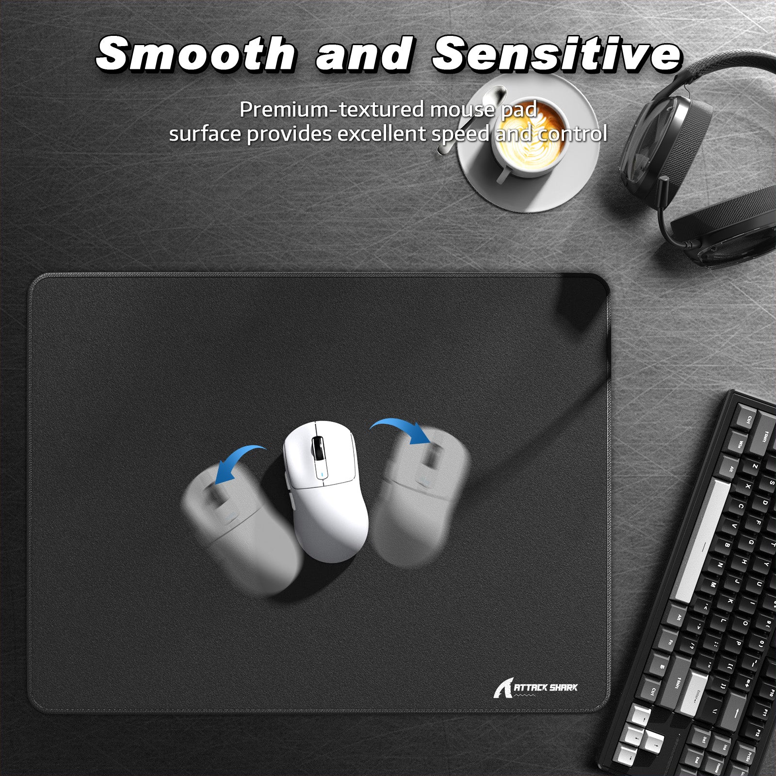 Tapis de Souris Gaming eSport ATTACK SHARK CM02SE (410x310x4 MM)