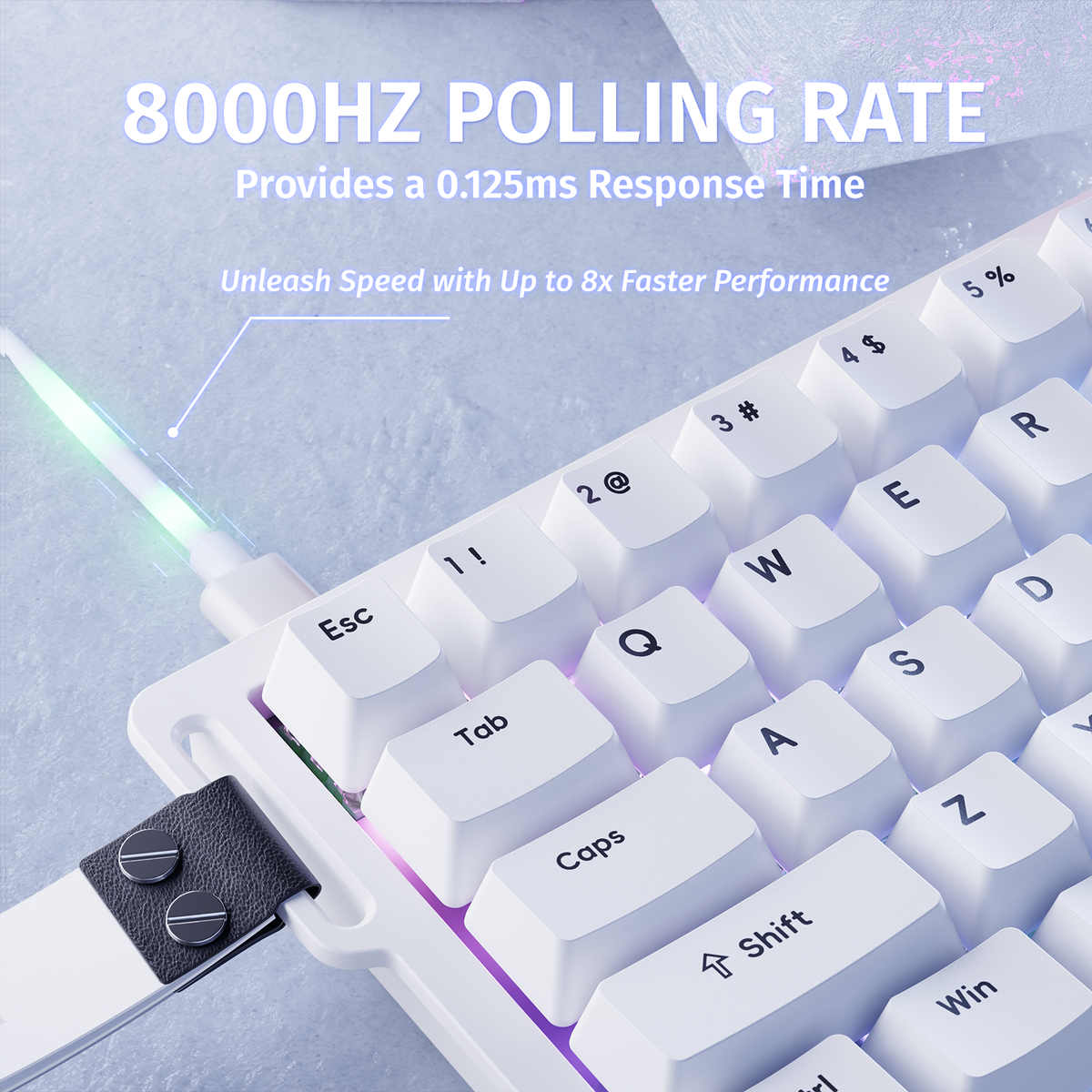 ATTACK SHARK X68 HE Clavier à déclenchement rapide avec switch magnétique