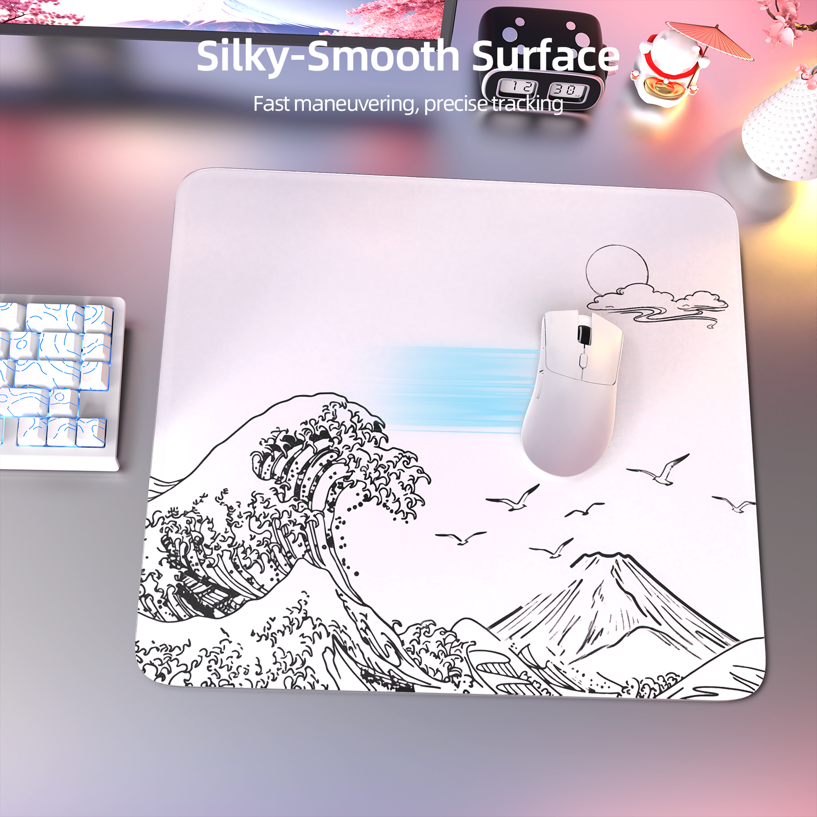 Tapis de souris gaming en verre trempé ATTACK SHARK CM05