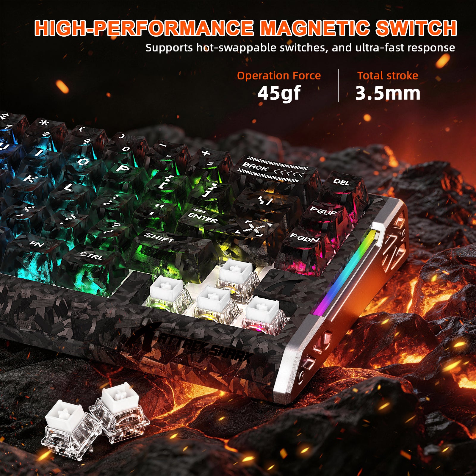 Pack gaming en fibre de carbone ATTACK SHARK R68 HE & R5 ULTRA