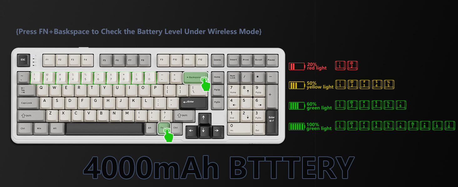Clavier mécanique sans fil pleine taille ATTACK SHARK X98