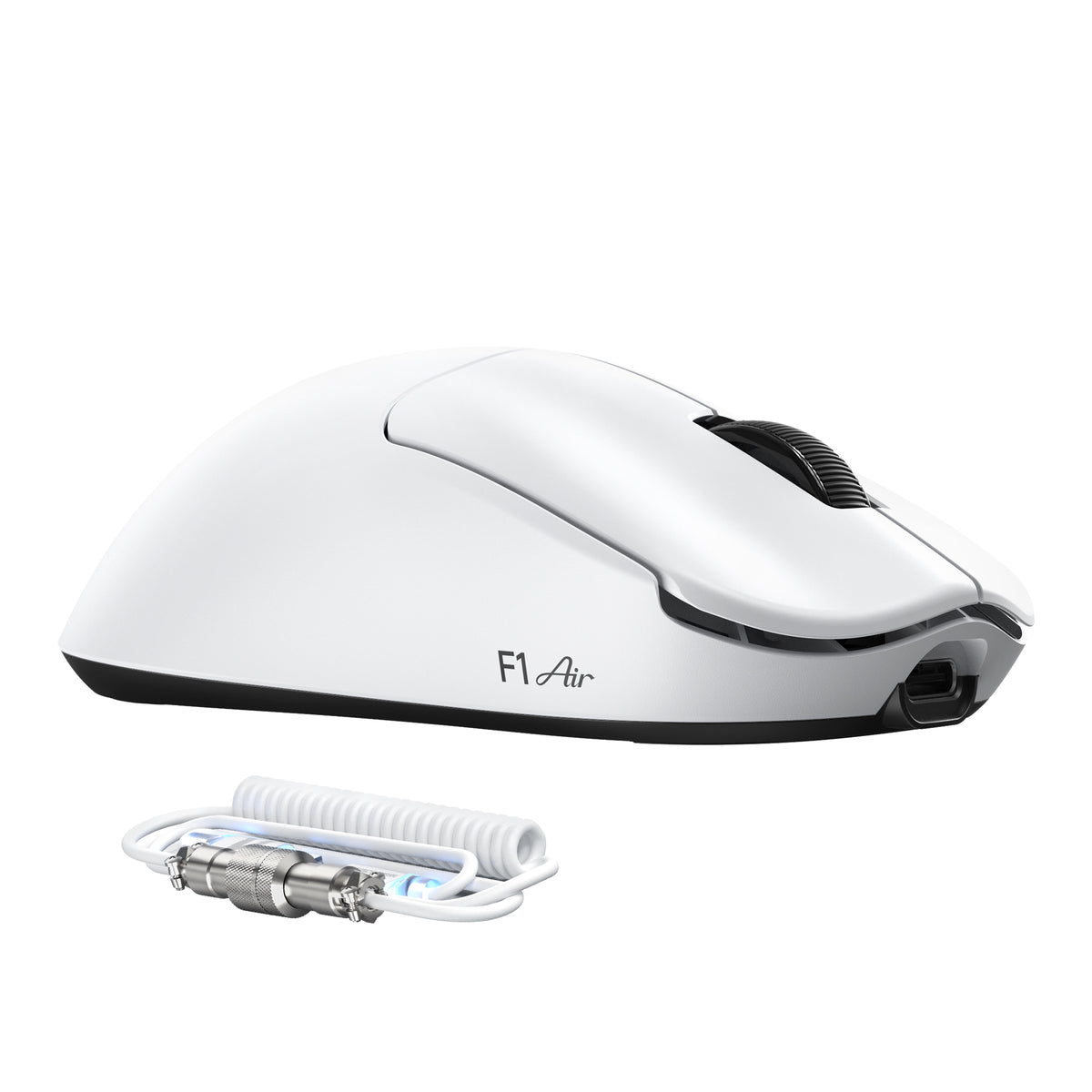 Souris gaming sans fil ATTACK SHARK F1 AIR 39g avec capteur PAW3955MAX et câble C06 Ultra