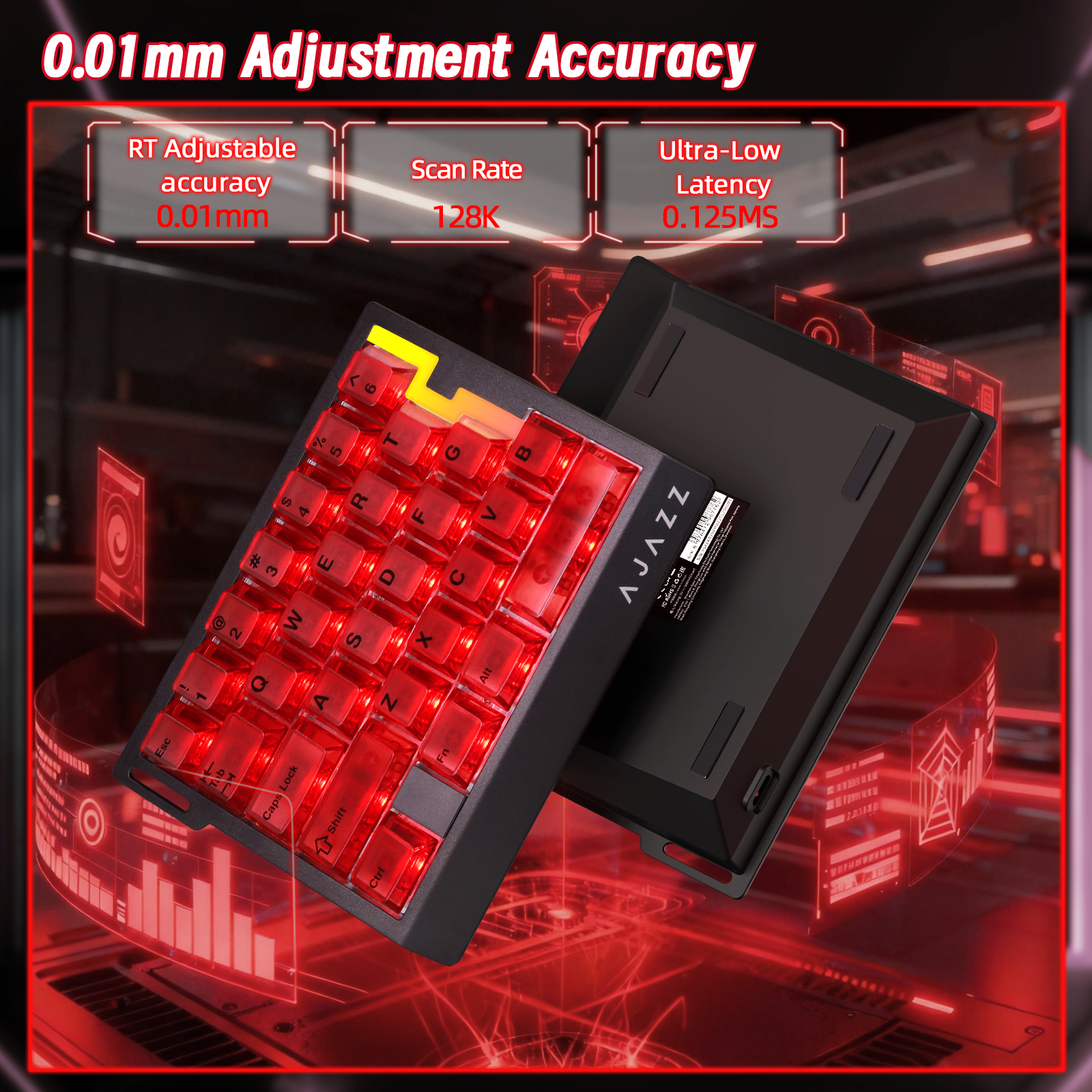 Clavier de jeu filaire à une main ATTACK SHARK X AJAZZ AK029