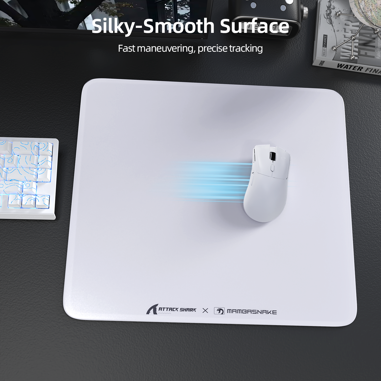 Tapis de souris gaming en verre trempé ATTACK SHARK CM05