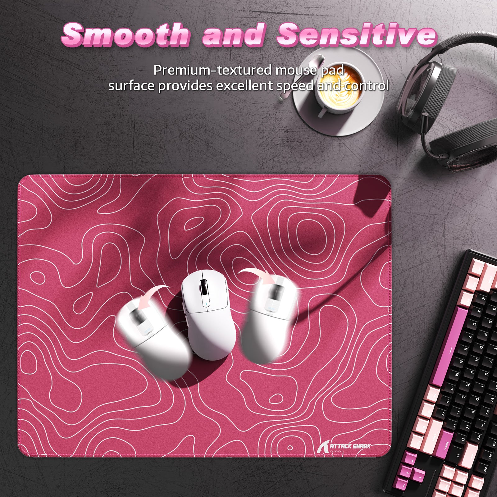 Tapis de Souris Gaming eSport ATTACK SHARK CM02SE (410x310x4 MM)