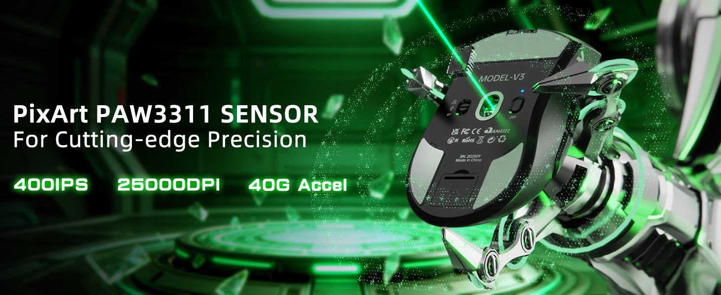 Souris de jeu ultra-légère à trois modes ATTACK SHARK V3