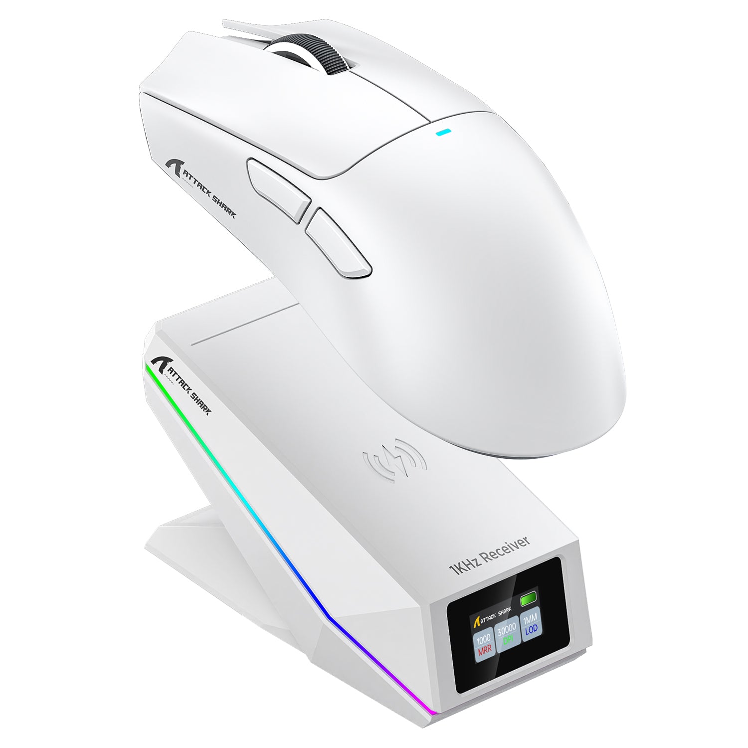 Souris de jeu sans fil ATTACK SHARK X11 PRO V2 avec écran TFT, station de charge et câble enroulé C06