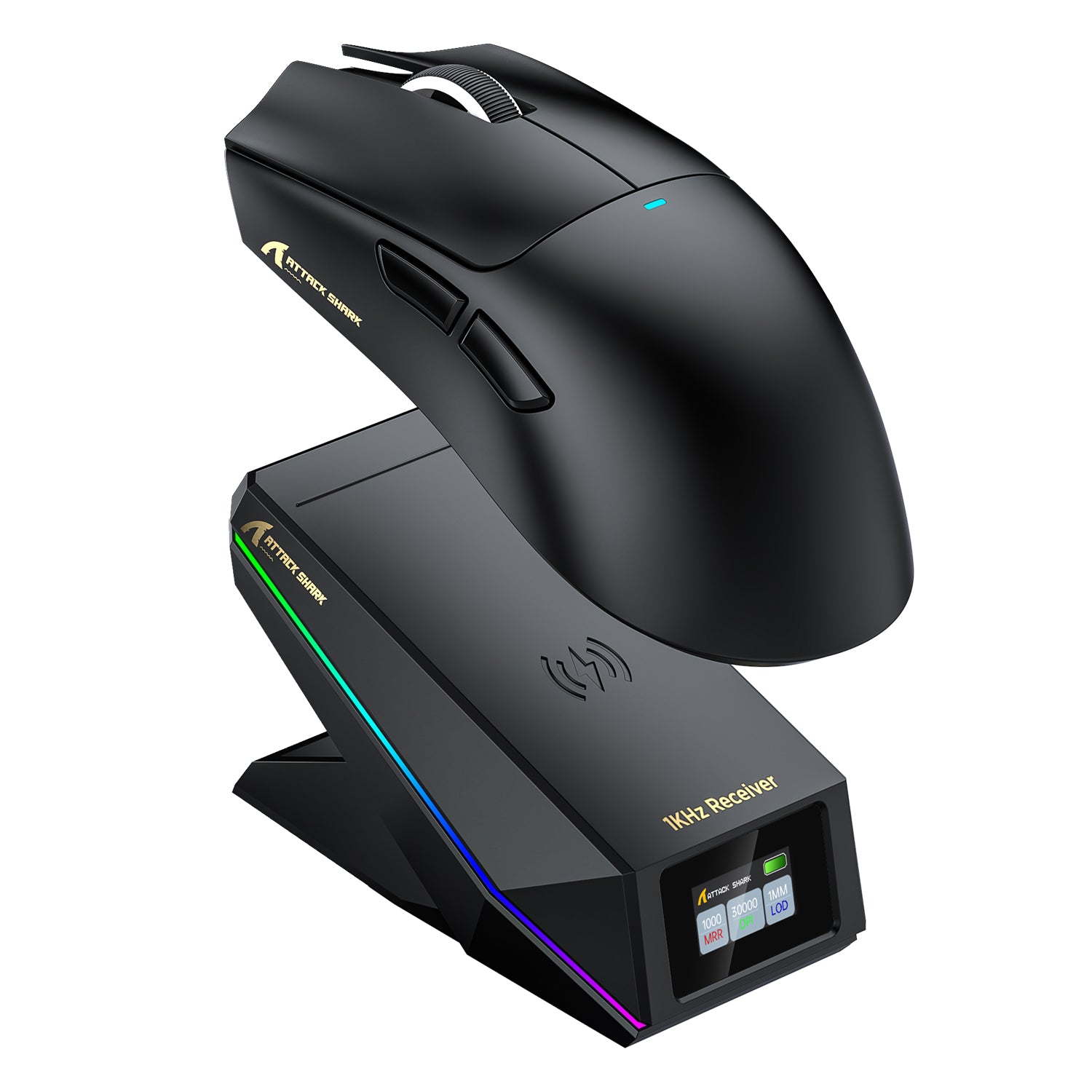 Souris de jeu sans fil ATTACK SHARK X11 PRO V2 avec écran TFT, station de charge et câble enroulé C06