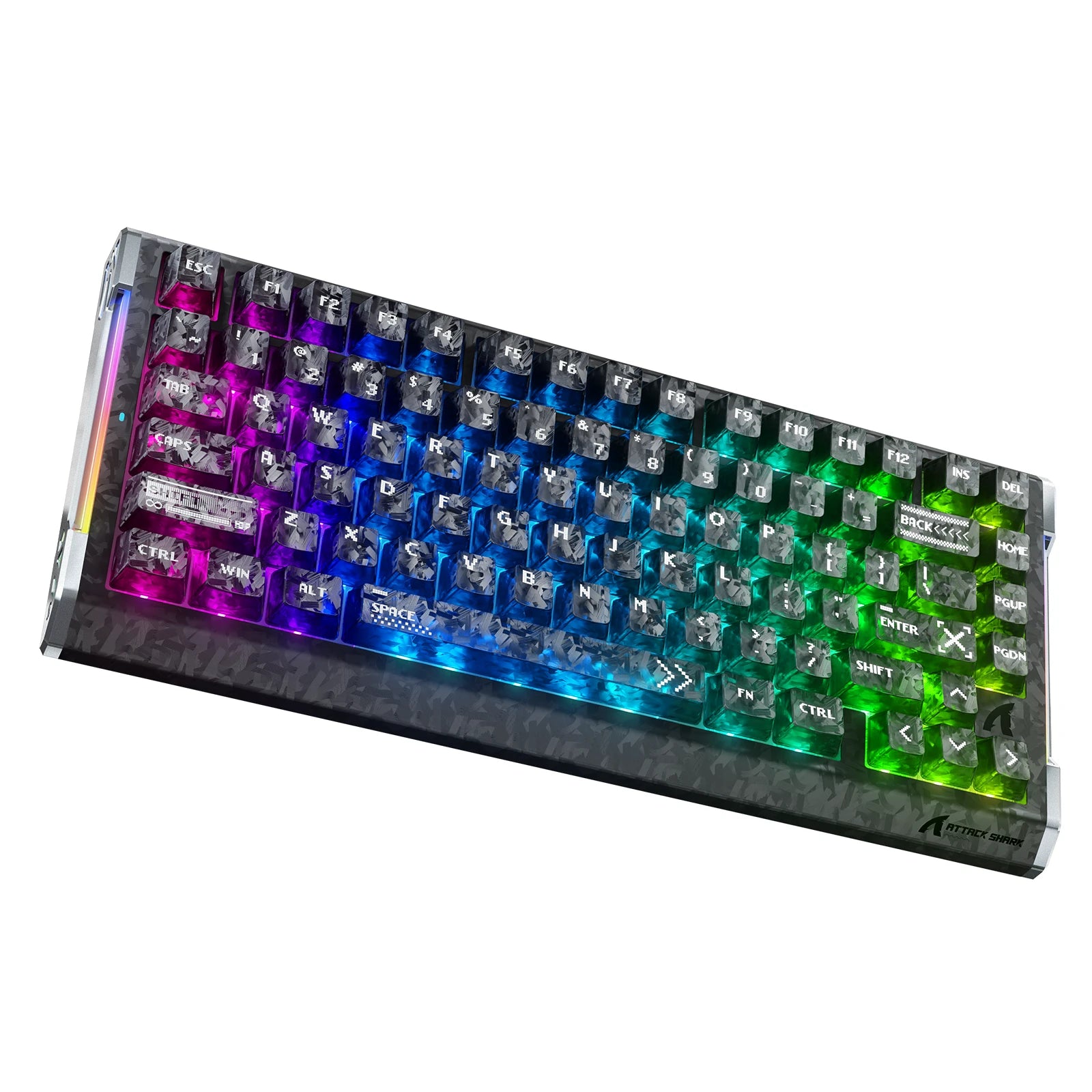 Clavier ATTACK SHARK R86 HE en fibre de carbone à déclenchement rapide et interrupteurs magnétiques