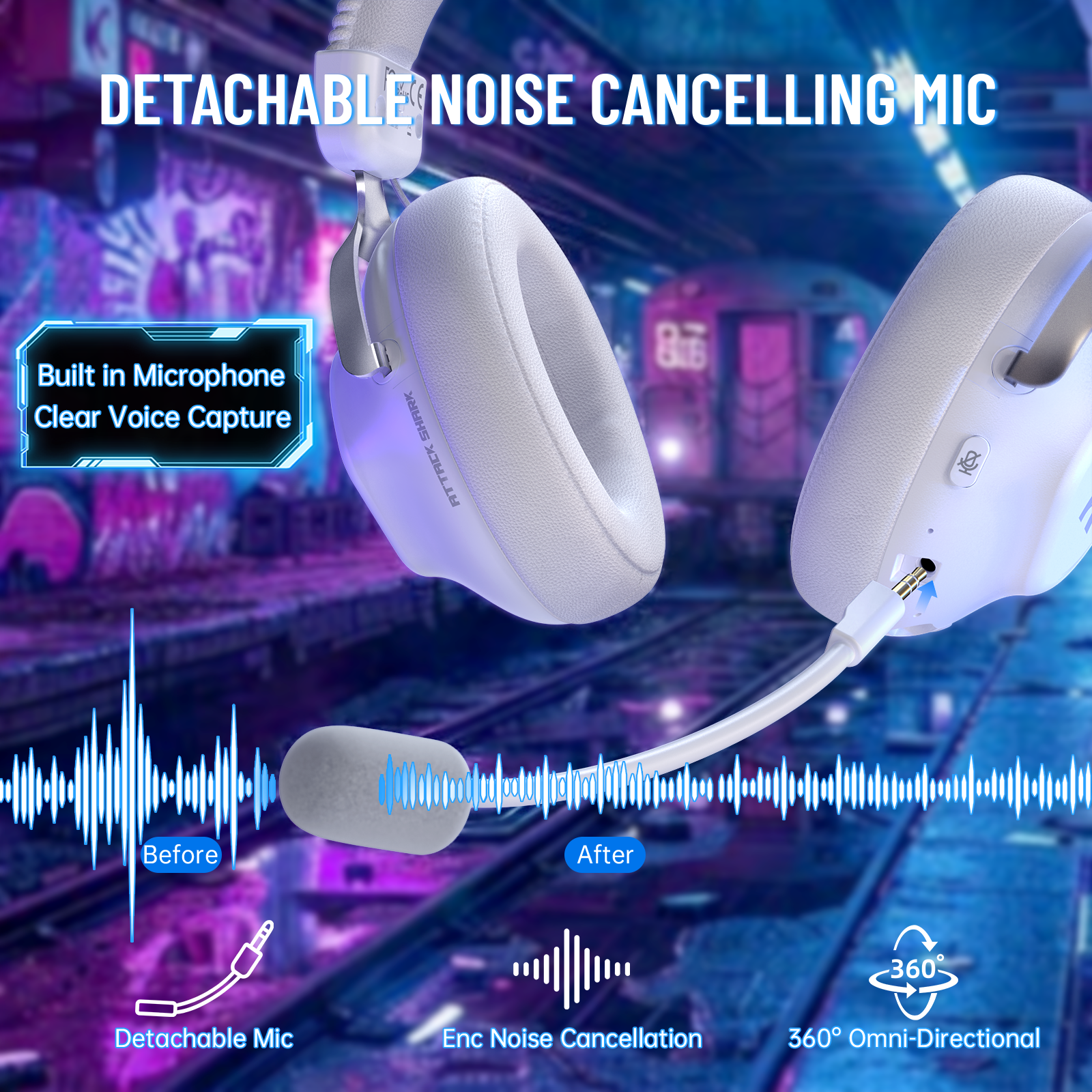 Casque de jeu sans fil ATTACK SHARK L50 PRO à trois modes