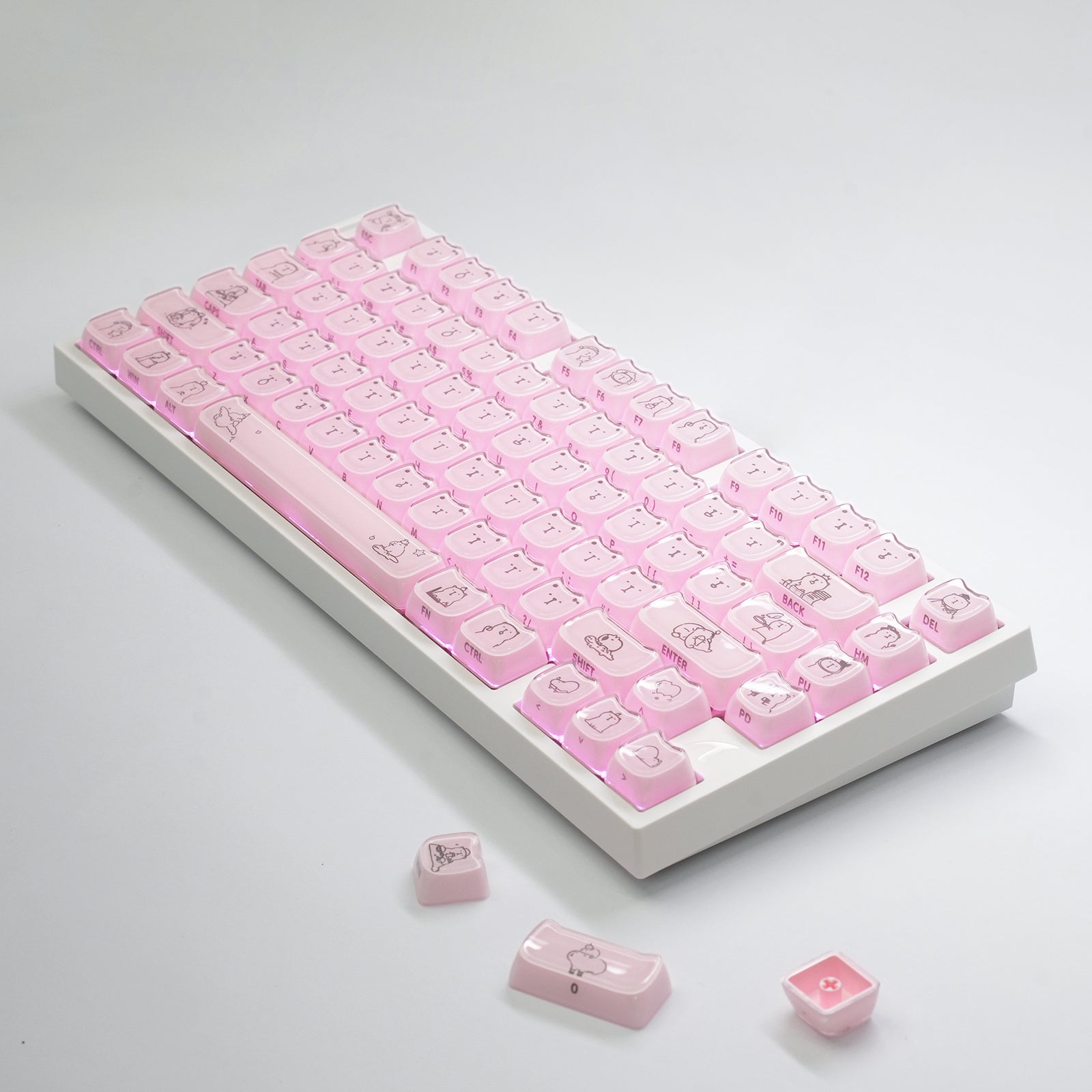 ATTACK SHARK SK05, 118/119 touches, touches en PBT, profil MOA, ANSI