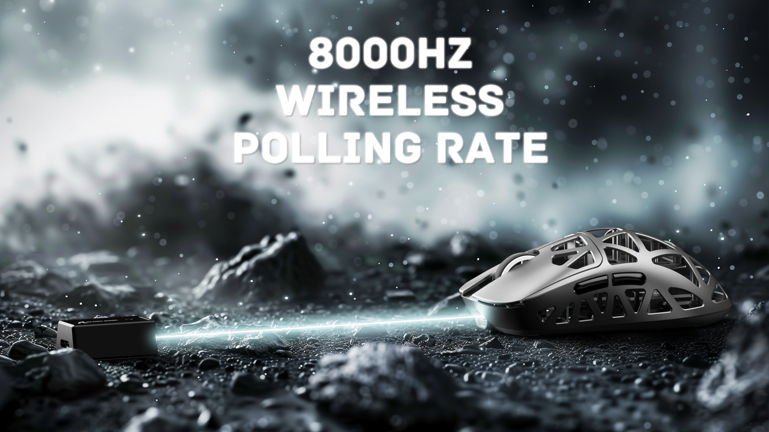 ATTACK SHARK R2 Souris de jeu en alliage de magnésium PAW3950 8K avec câble enroulé pour souris (station de charge non incluse)