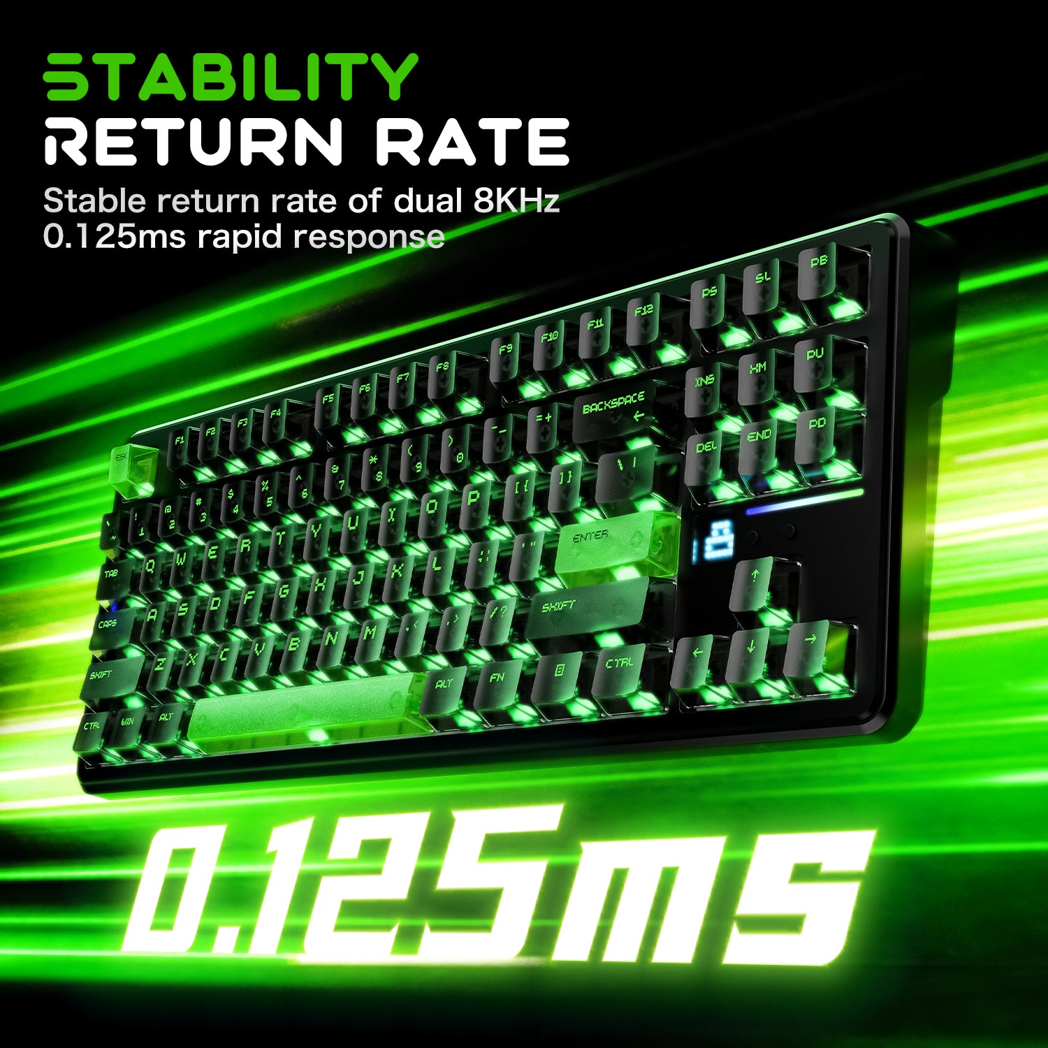 Clavier de jeu sans fil ATTACK SHARK X87 ULTRA avec récepteur 8K et câble spiralé RGB