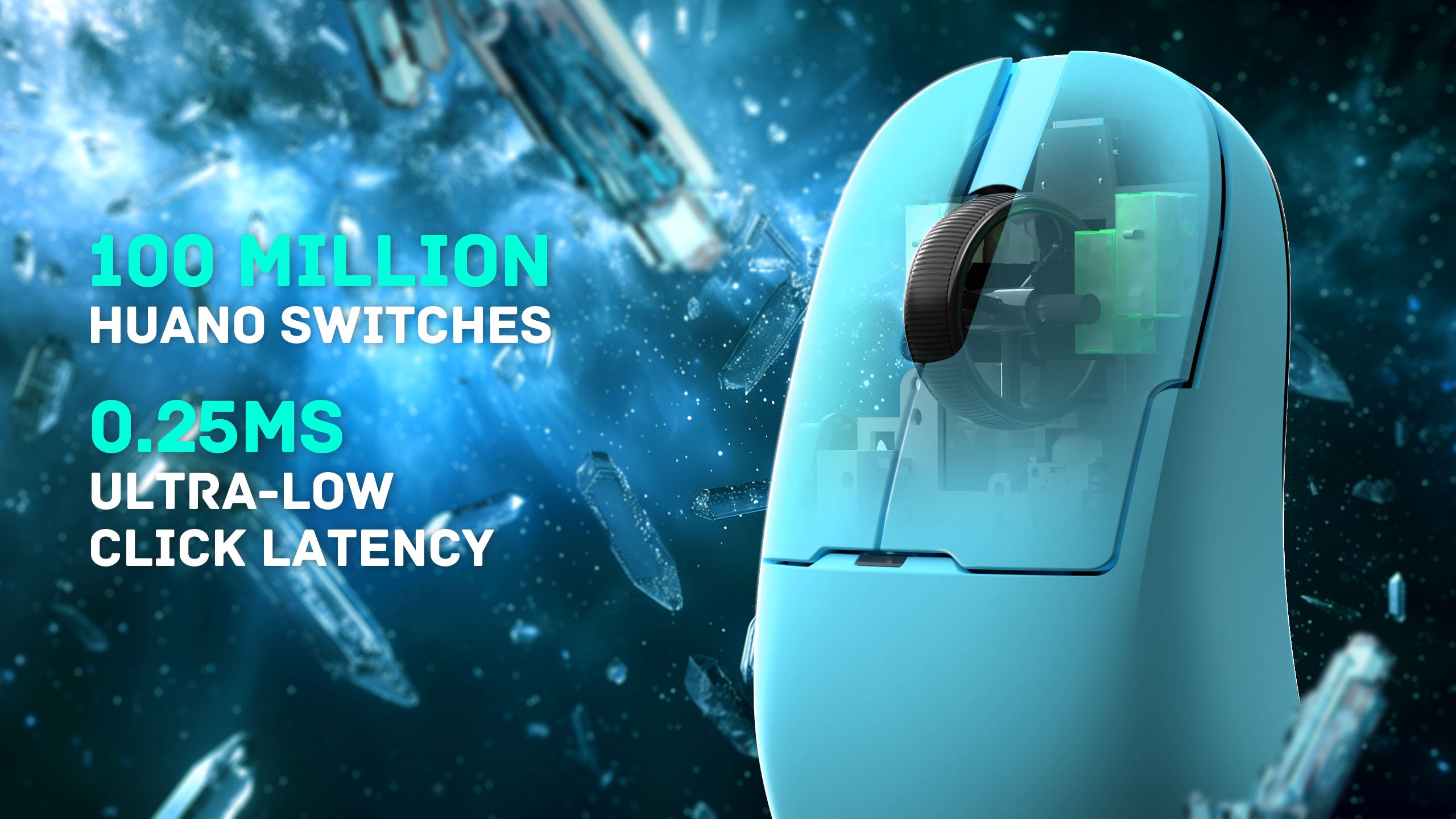 Souris de jeu triple mode 8K ATTACK SHARK x AJAZZ AJ159 APEX PAW3950