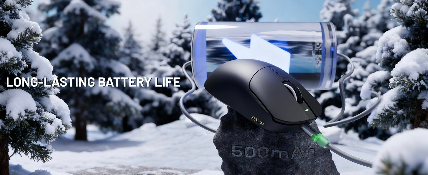 Souris de jeu sans fil ATTACK SHARK X8 Ultra 8KHz avec câble C06 Ultra