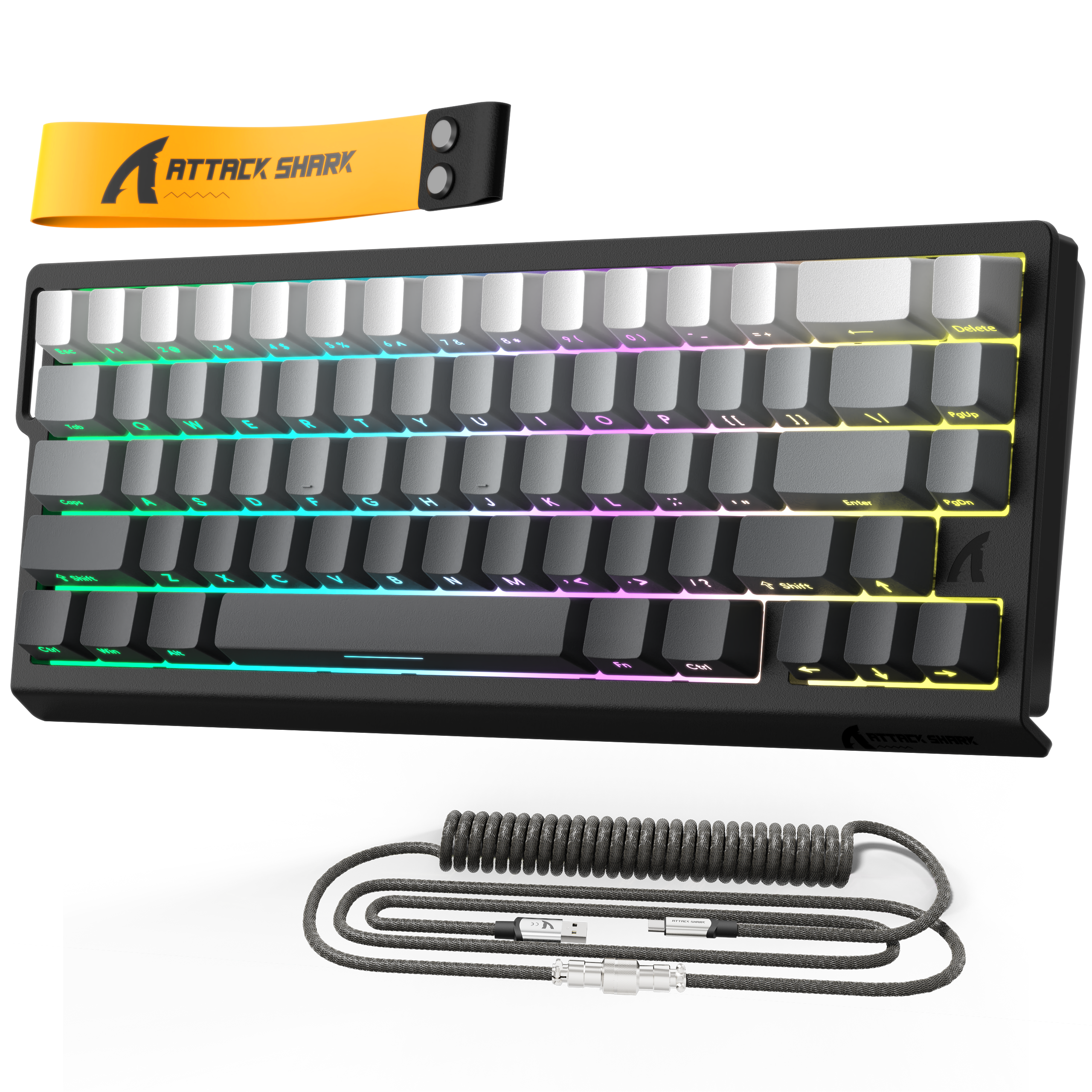 Clavier à déclenchement rapide à interrupteur magnétique ATTACK SHARK X68 HE avec câble enroulé C01PRO