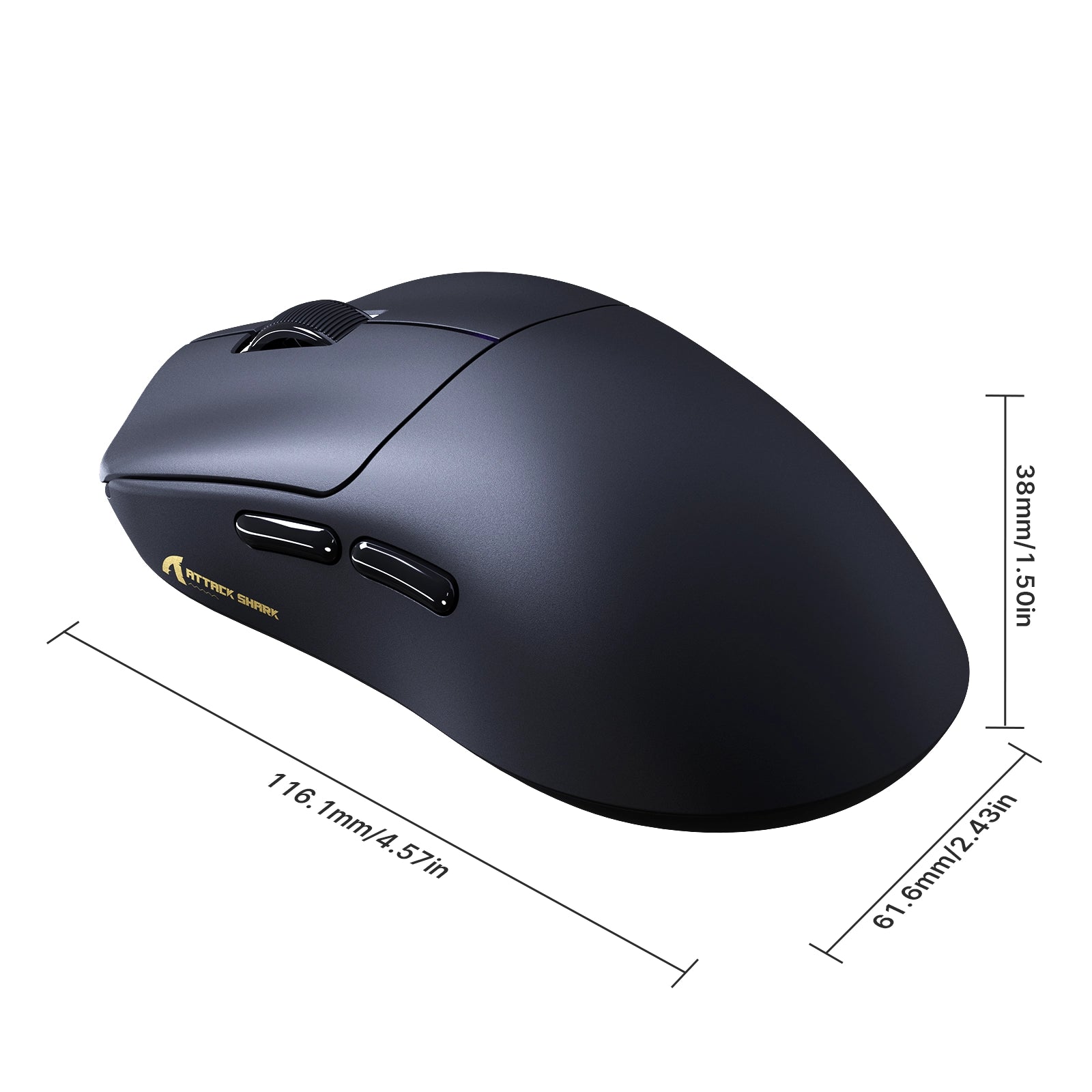 Souris gaming sans fil ATTACK SHARK F1 AIR 39 g avec PAW3955MAX